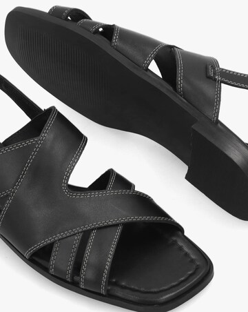 Radley The Evie Luxe Black Leather Artisan Sandals Standard Fit