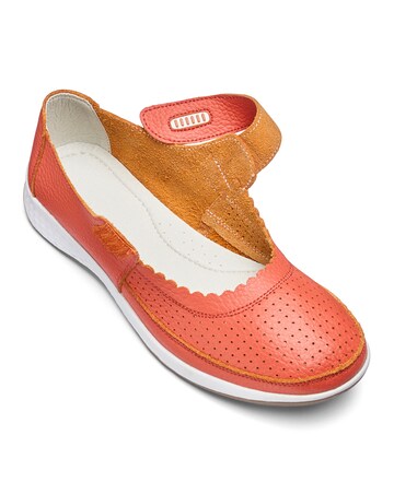 Leather Touch and Close Bar Shoes Extra Wide EEE Fit
