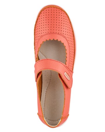 Leather Touch and Close Bar Shoes Extra Wide EEE Fit