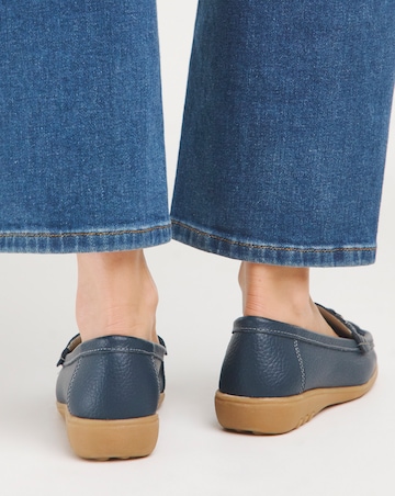 Samara Leather Tassel Detail Loafers - Wide Fit (E)