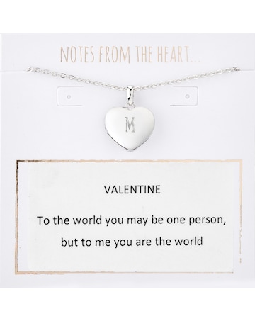 Notes from the Heart Valentine Heart Initial Pendant
