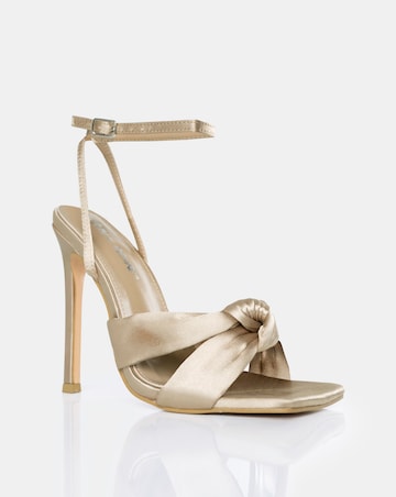 Public Desire Ffion Satin Bow Wide E Fit