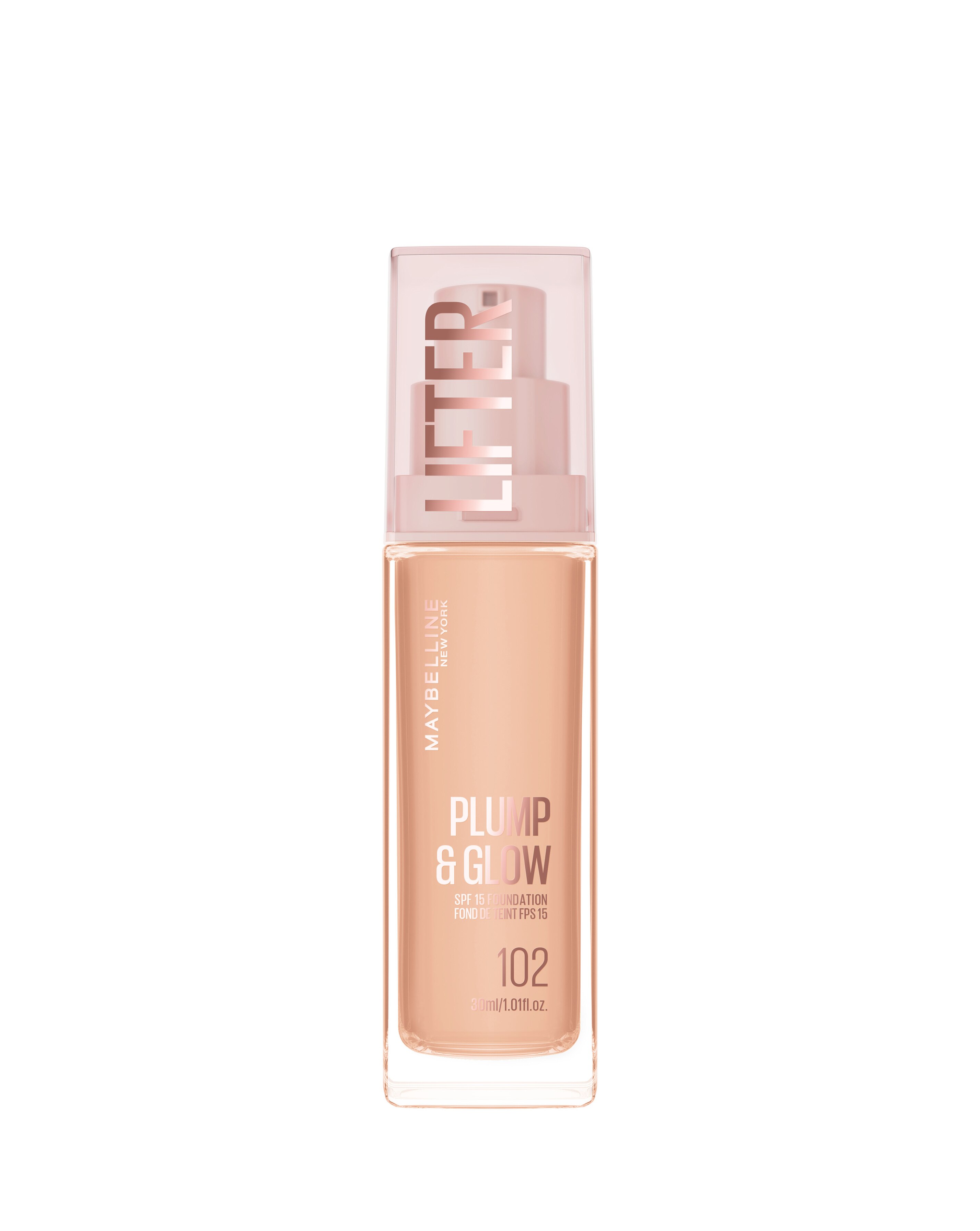 New In - Maybelline Plump & Glow Foundation #102