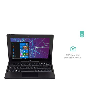 ENTITY Twin 10in 64GB Windows 10 2in1 Laptop Black