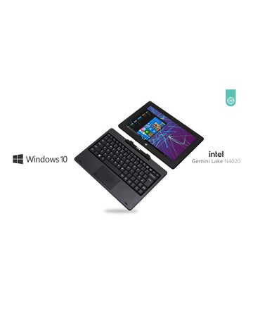 ENTITY Twin 10in 64GB Windows 10 2in1 Laptop Black