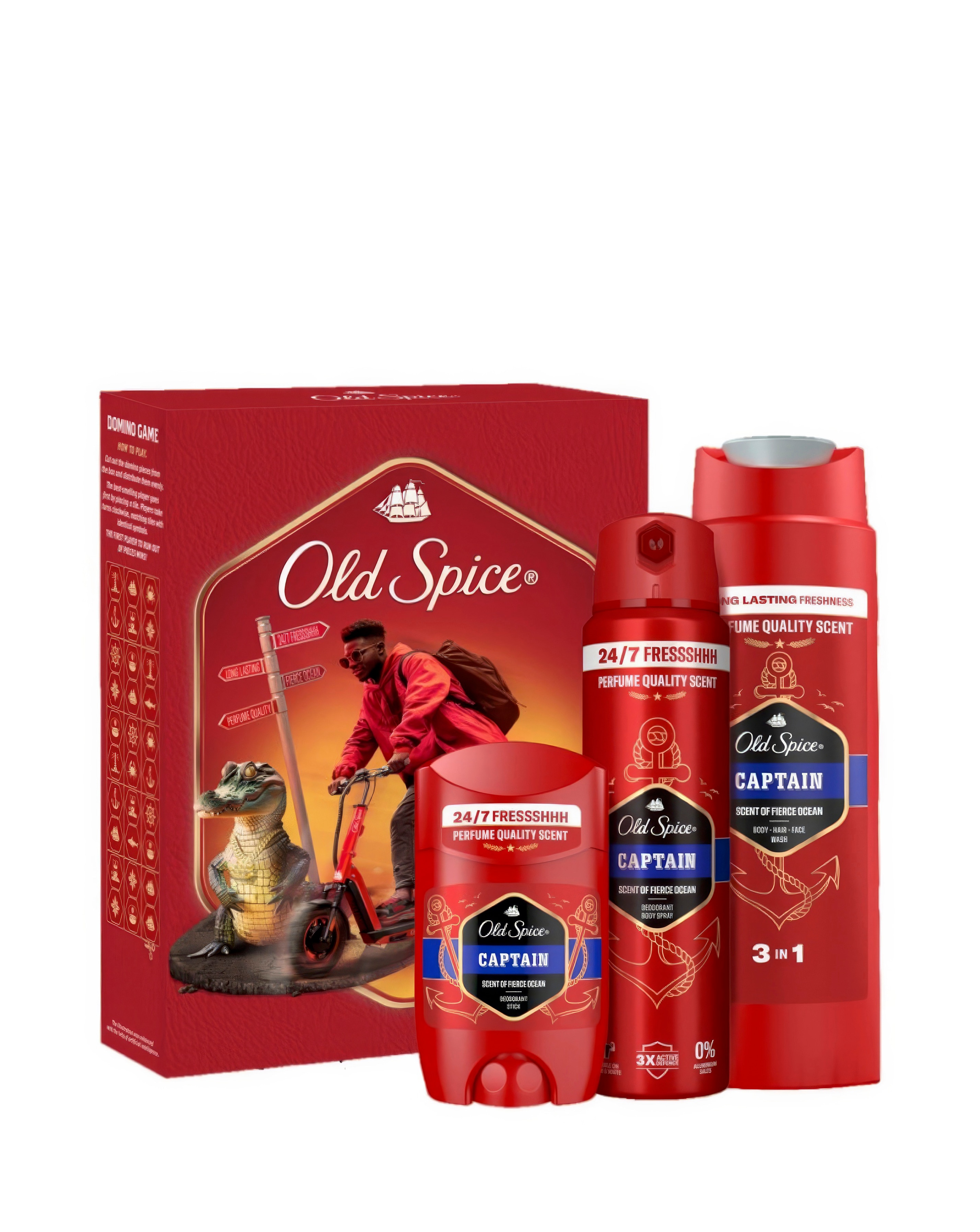 New In - Old Spice 3-Piece Captain Grooming