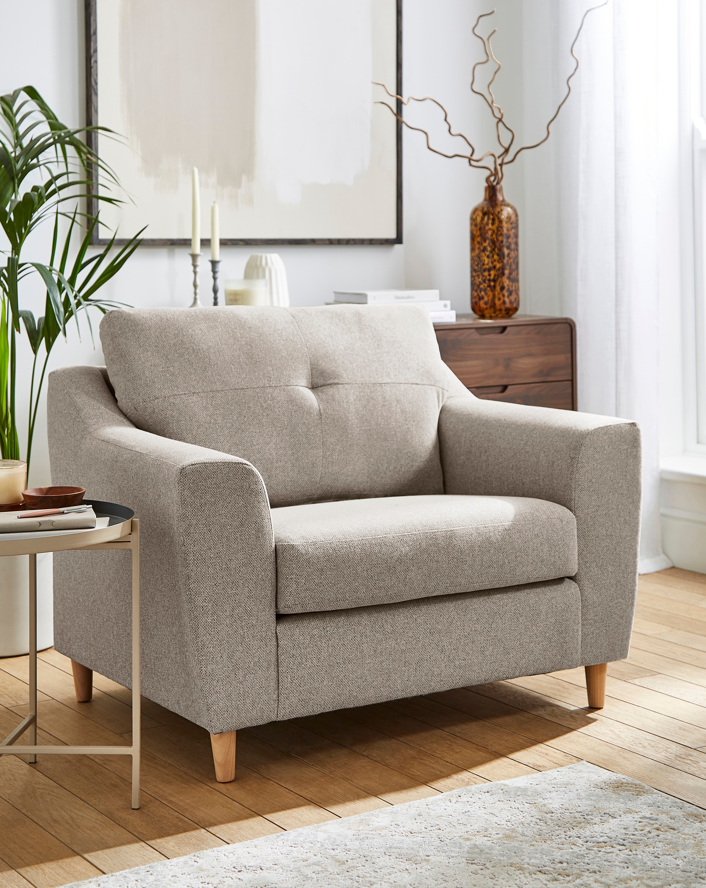 Baxter Fabric Snuggler Chair