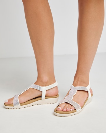 Diamante Comfort Sandal Ex Wide Fit