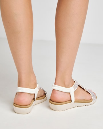 Diamante Comfort Sandal Ex Wide Fit