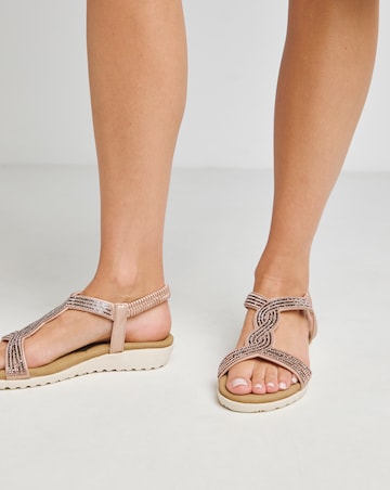 Peace Diamante Comfort Sandal - Wide Fit (E)