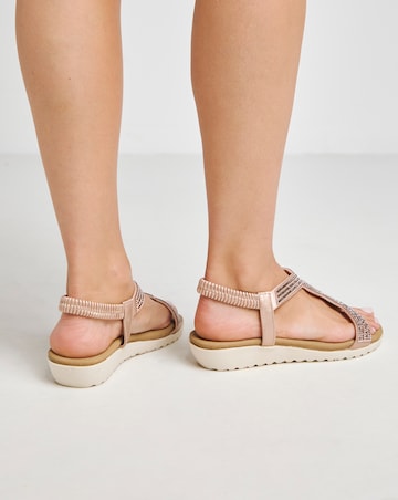 Peace Diamante Comfort Sandal - Wide Fit (E)