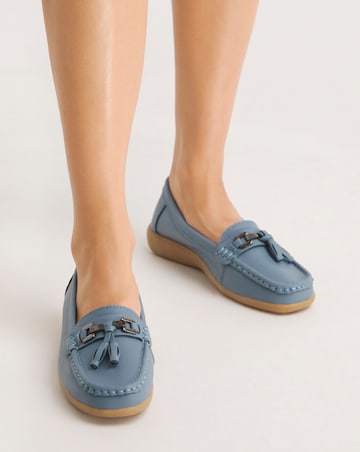 Samara Leather Loafers - Wide Fit (E)
