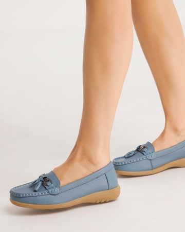 Samara Leather Loafers - Wide Fit (E)