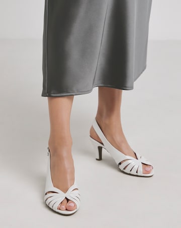 Peep Toe Slingback Shoes Wide