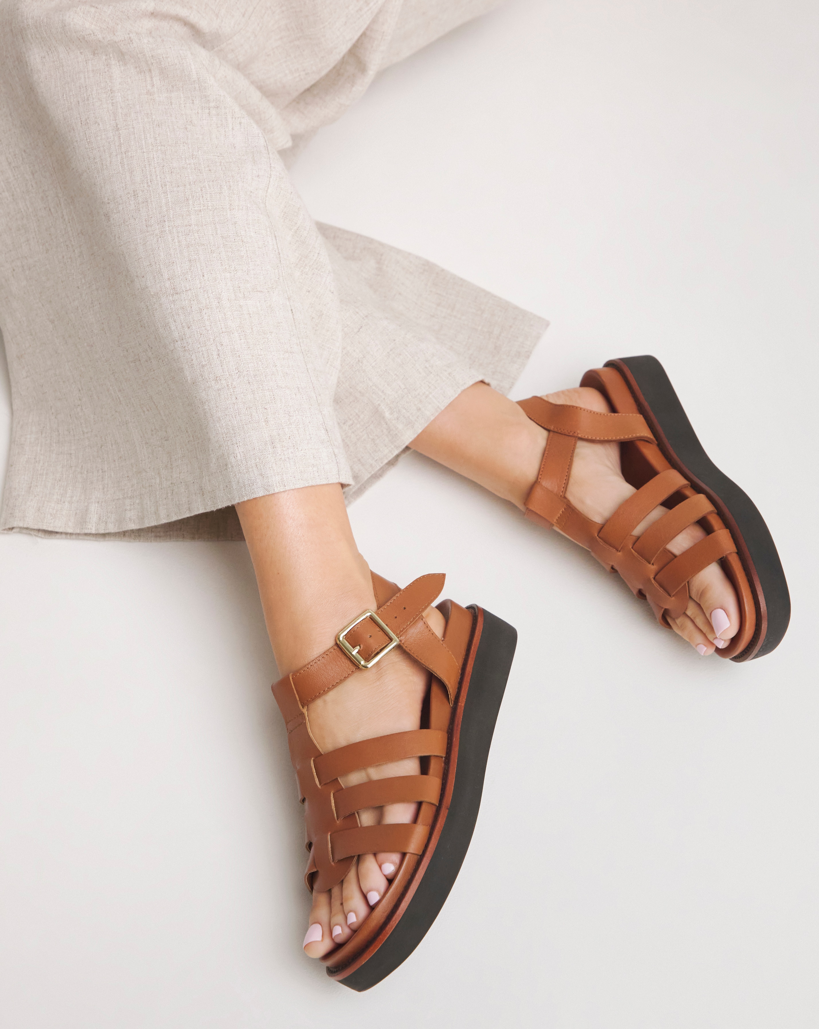 Leather Fisherman Sandals E Fit