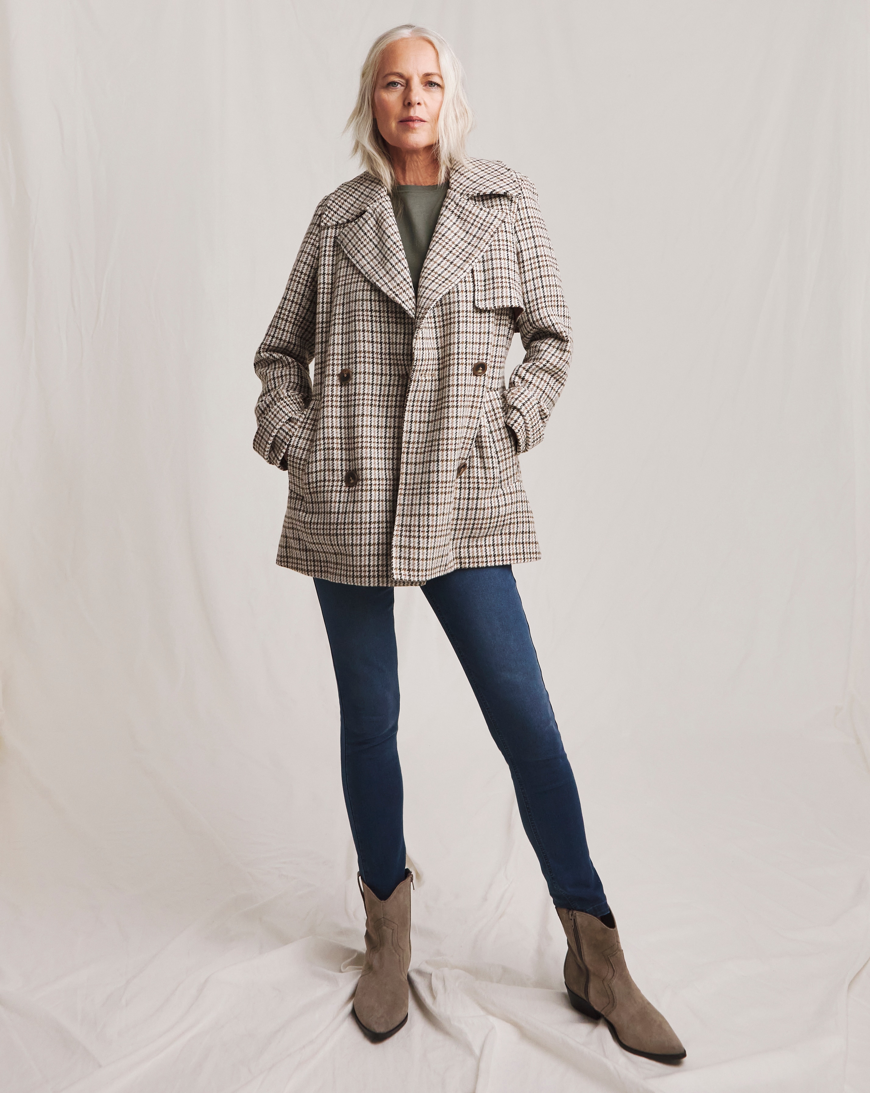 Julipa Houndstooth Check Jacket