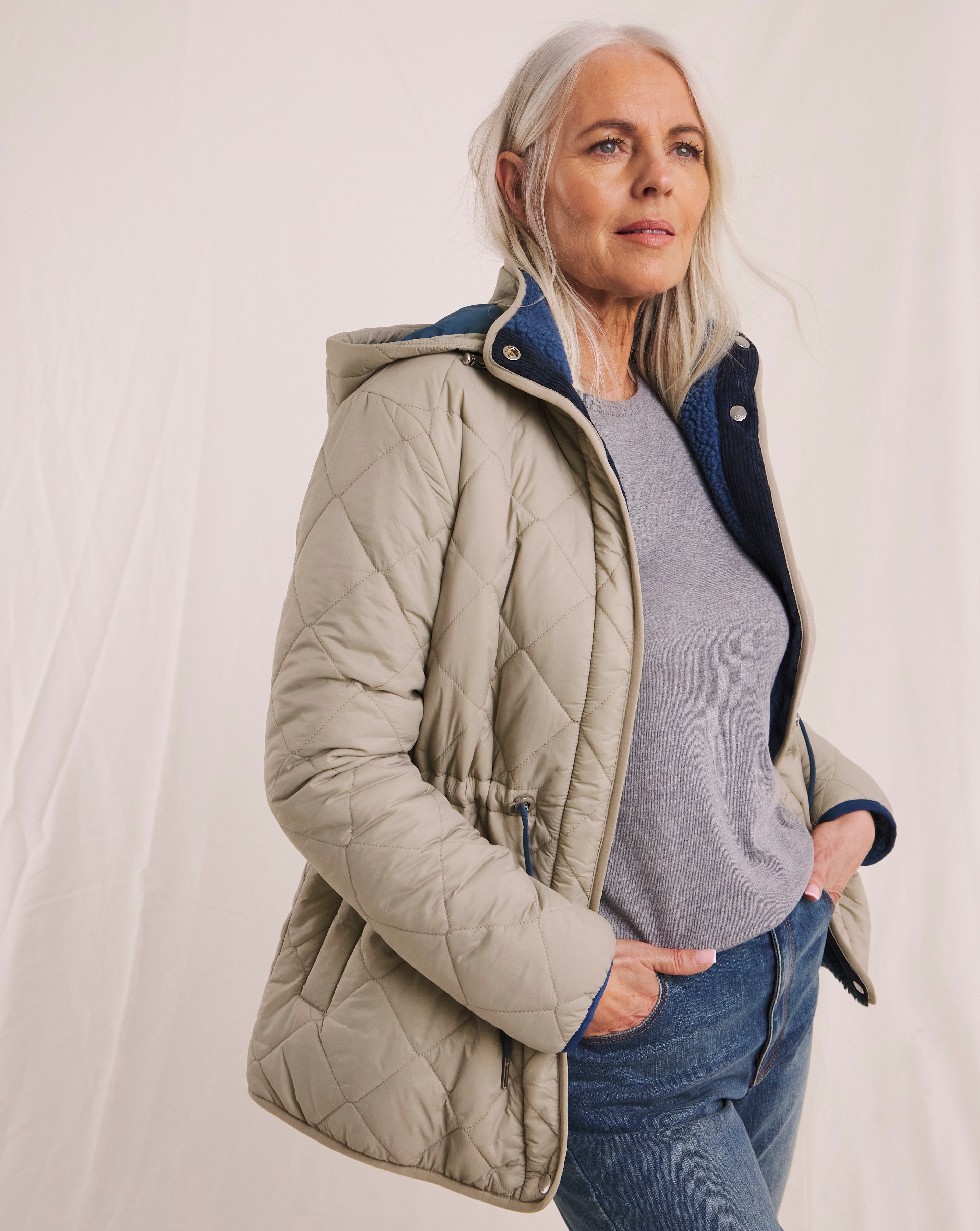 Julipa Reversible Fleece Quiled Coat