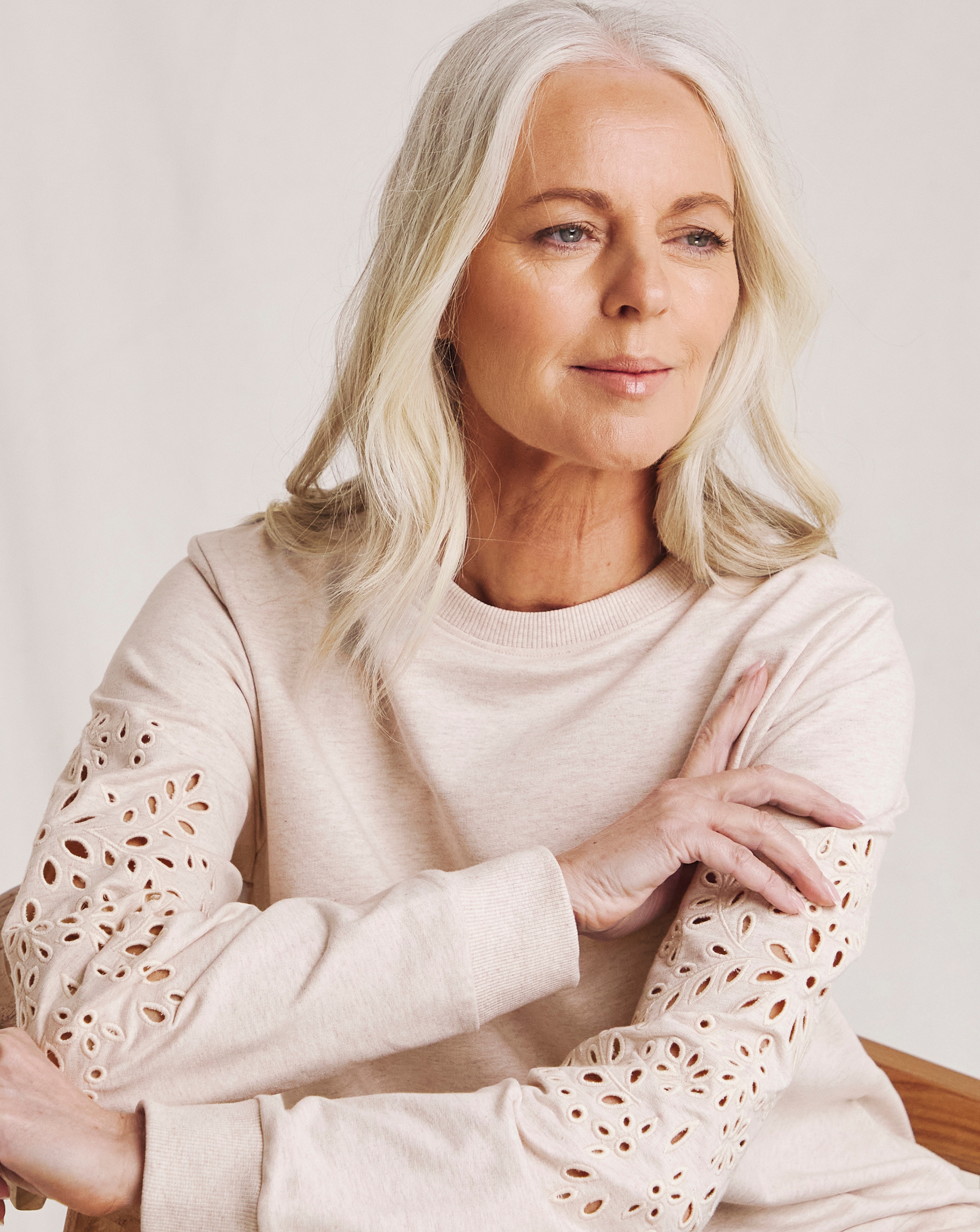 Julipa Cut Out Pure Cotton Sweatshirt