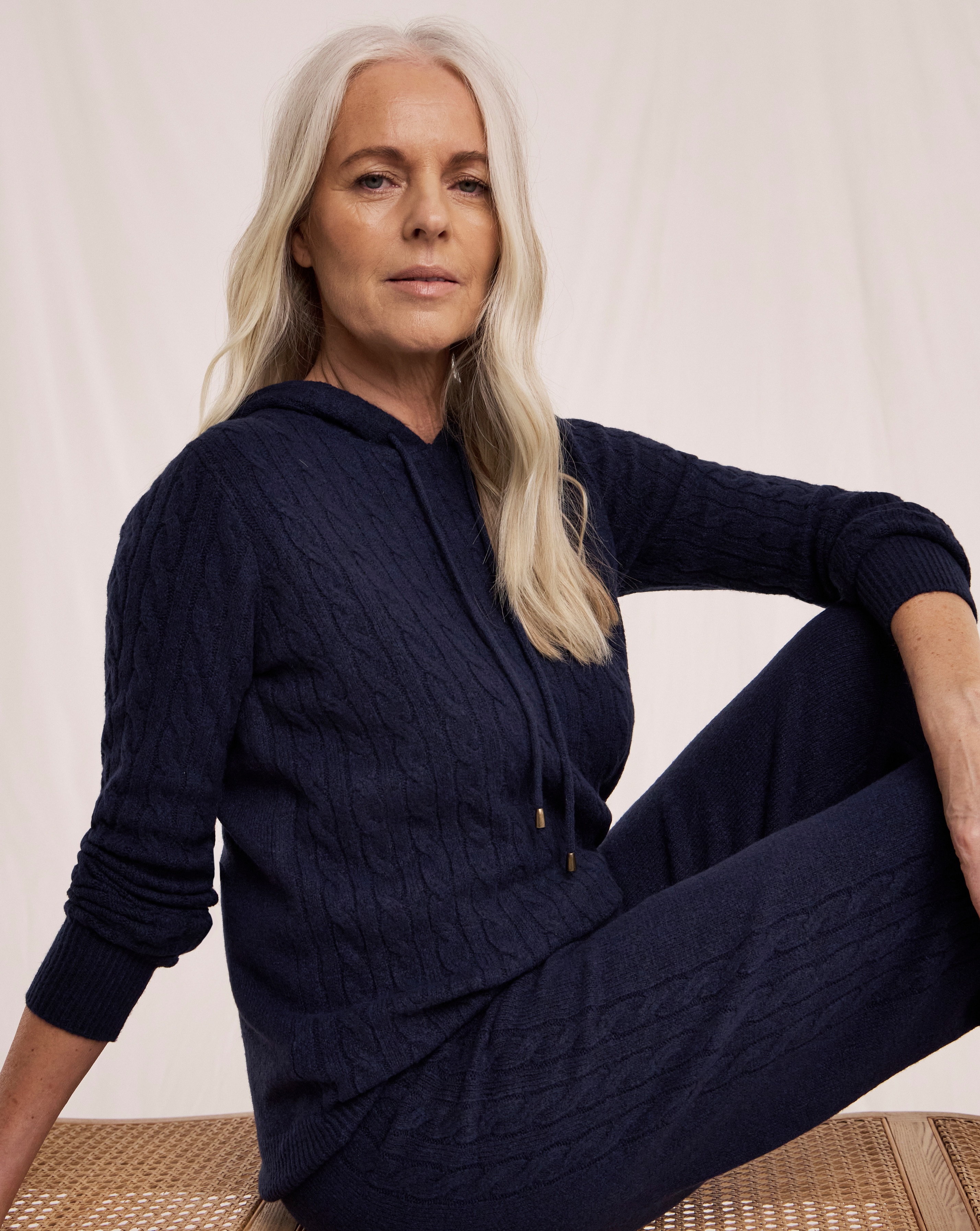 New In - Julipa Cable Knitted Hoodie Co Ord