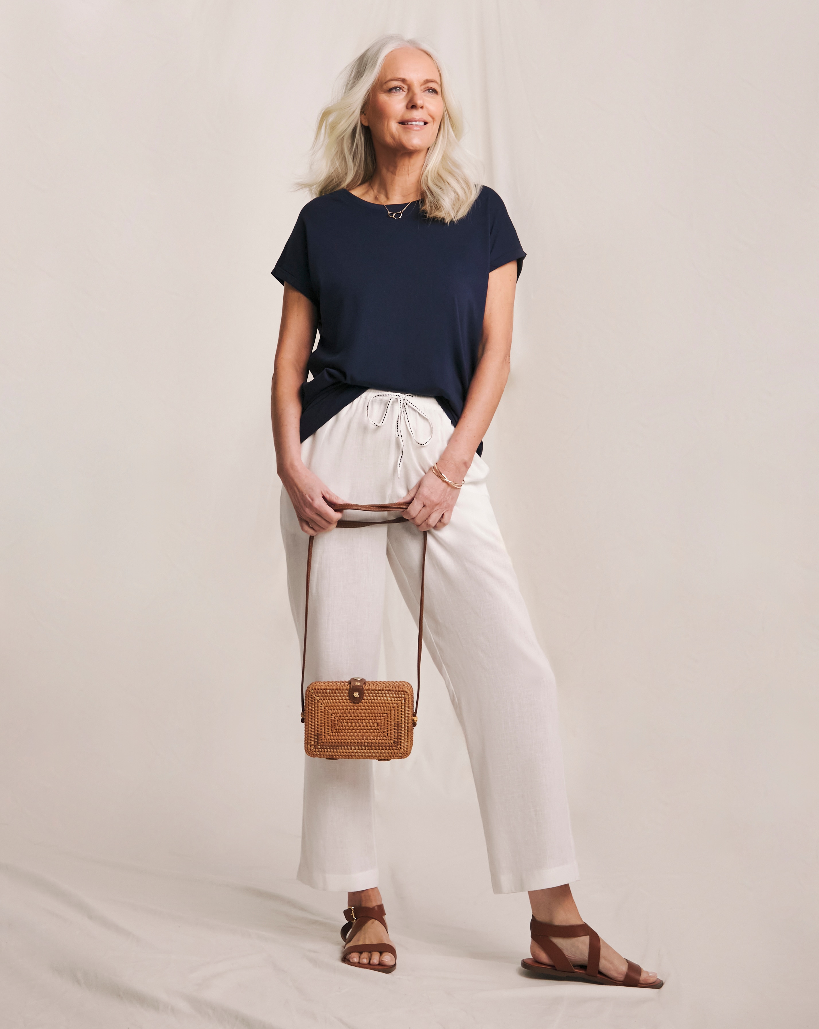 Julipa Tapered Linen Mix Trousers