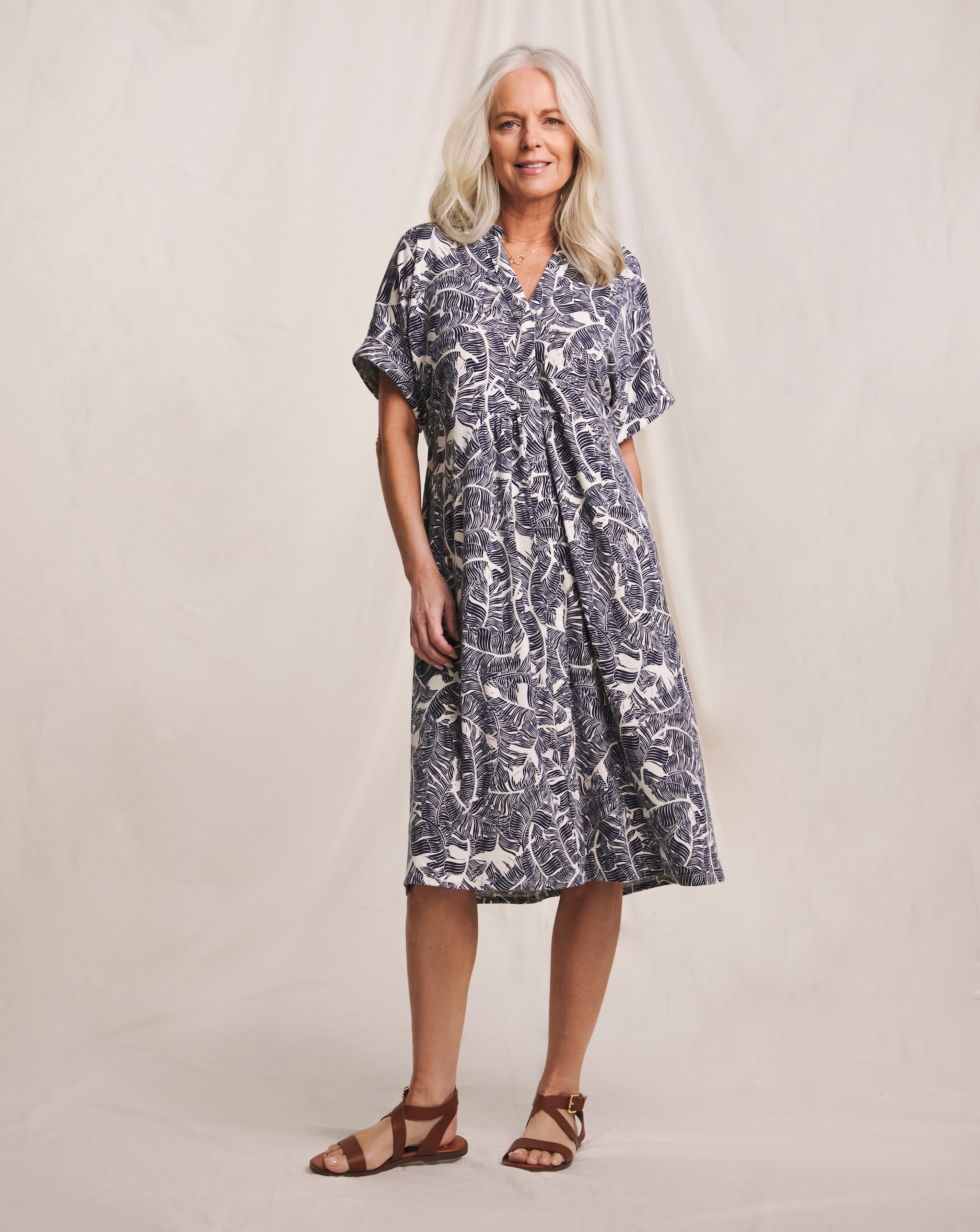 Julipa Printed Cocoon Shirt Dress