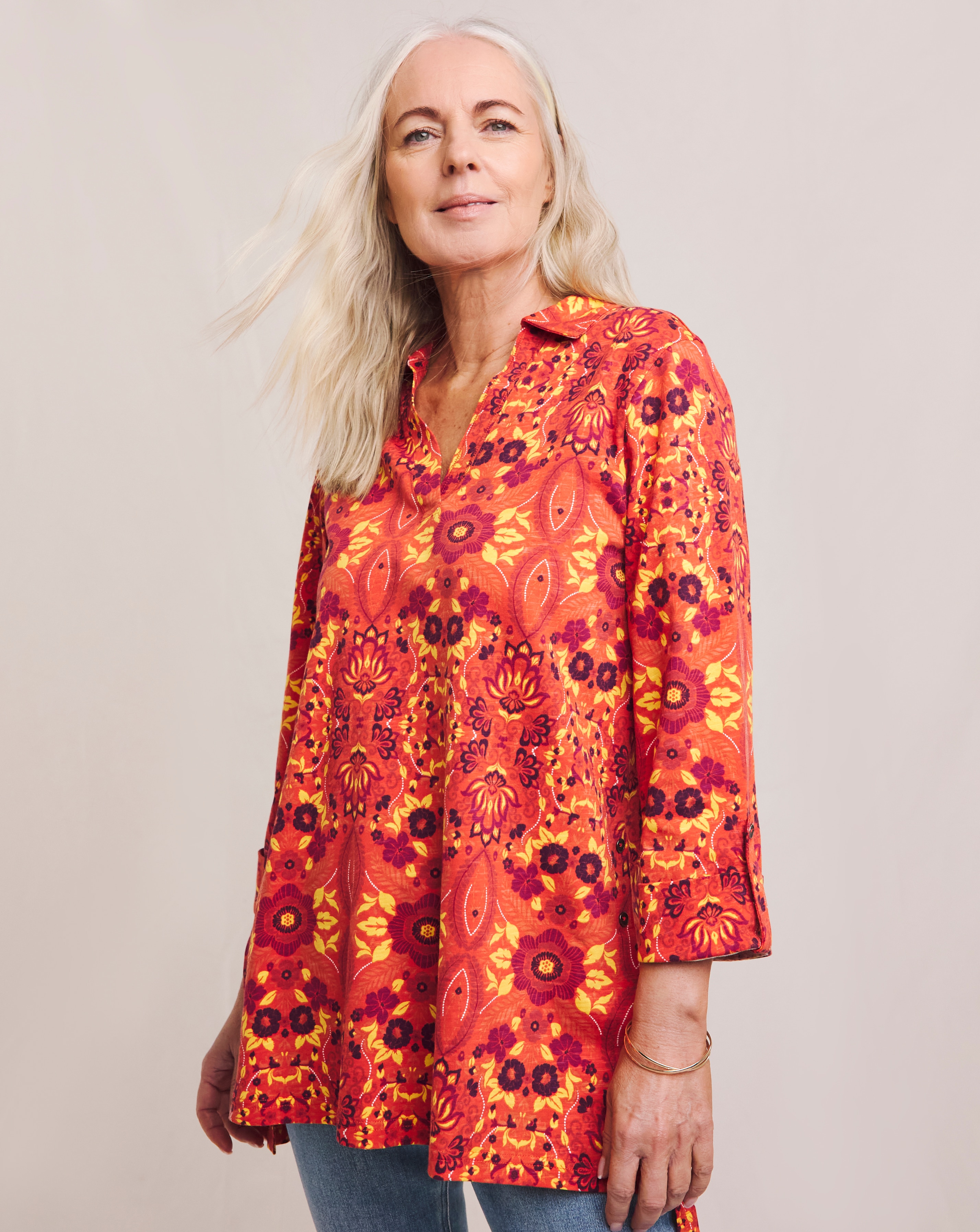 Julipa Pure Cotton Jersey Shirt Tunic