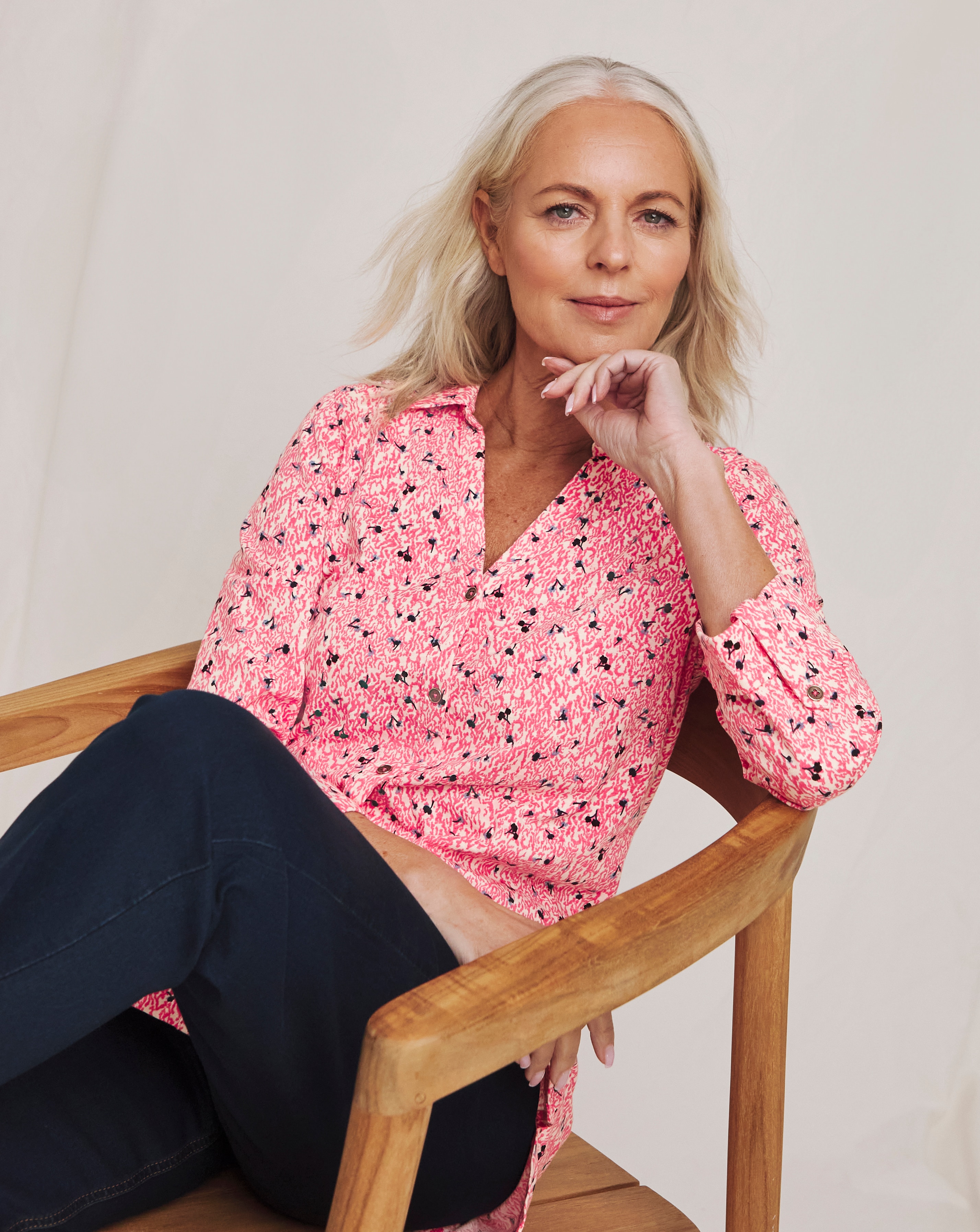 Julipa Longline Pure Cotton Jersey Shirt