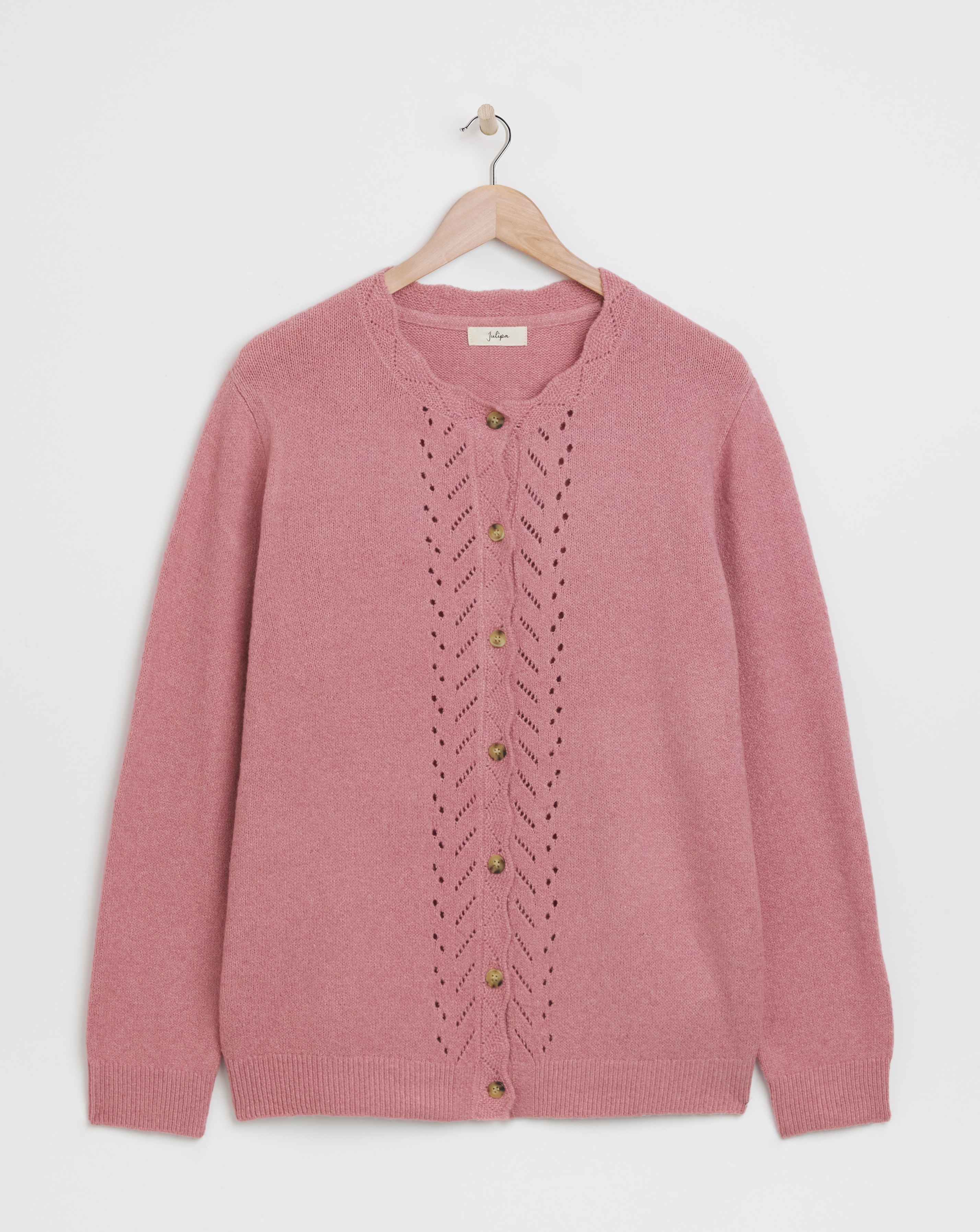 Julipa Pointelle Soft Wool Cardigan