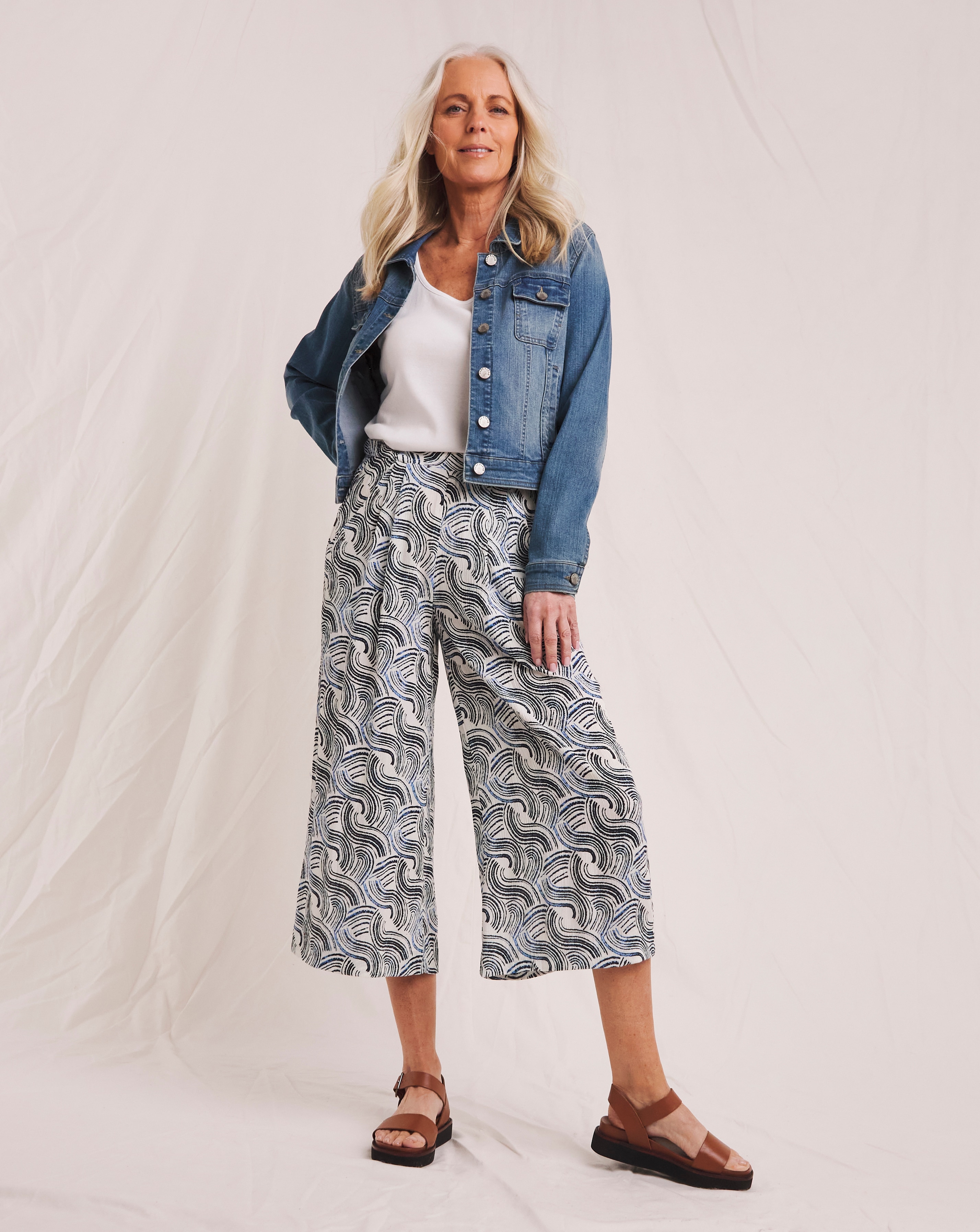 Julipa Printed Crinkle Culotte
