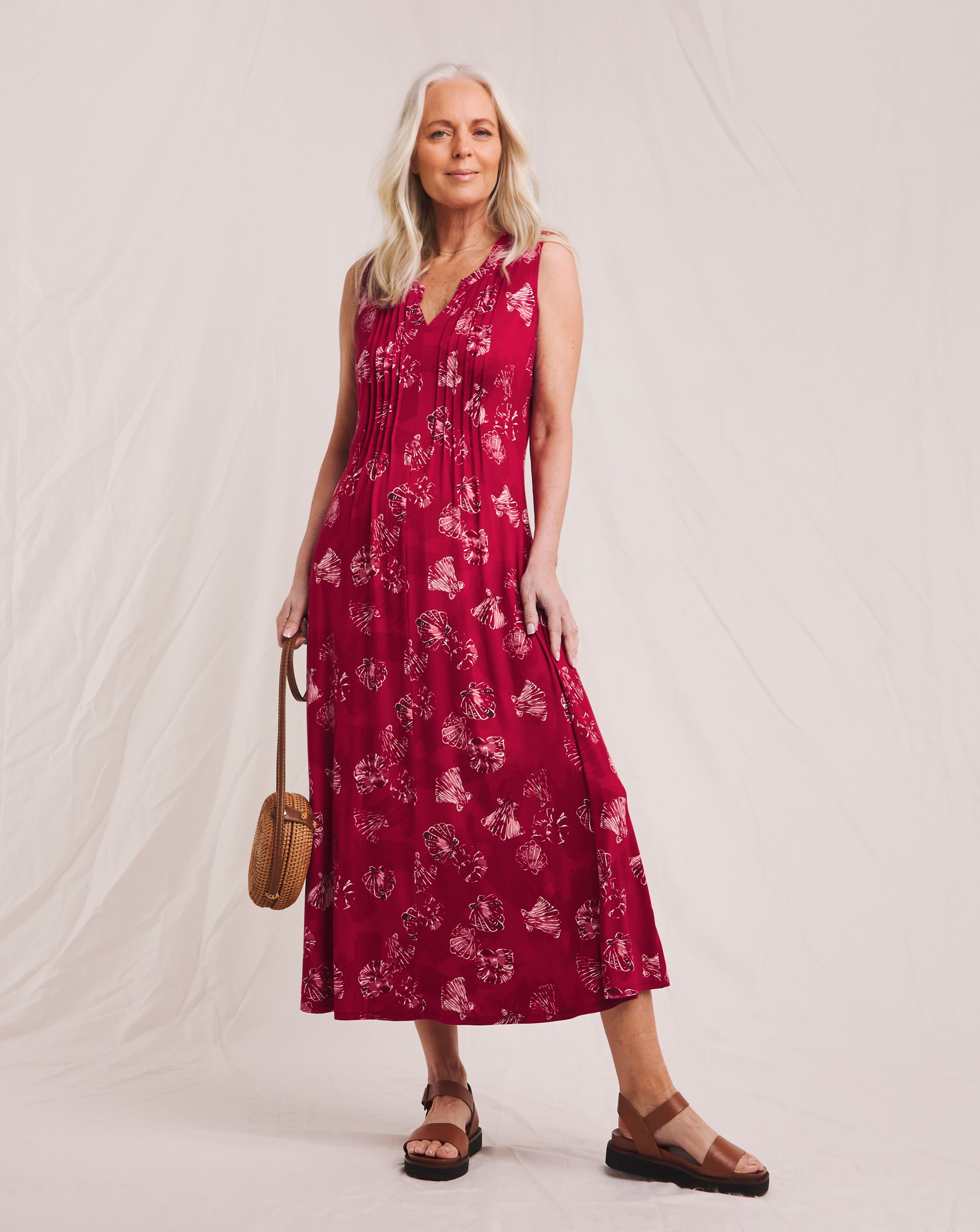 Julipa Pintuck Jersey Midi Dress
