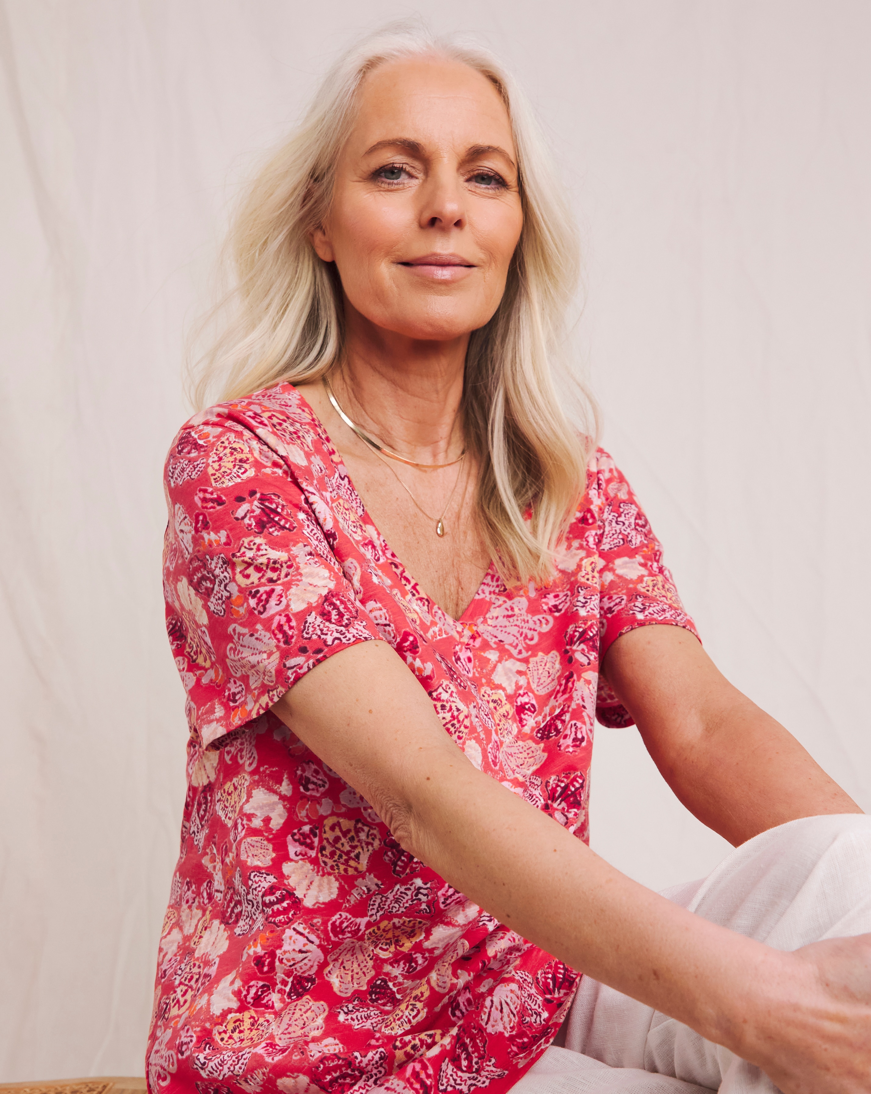 Julipa Pure Cotton V Neck T-Shirt