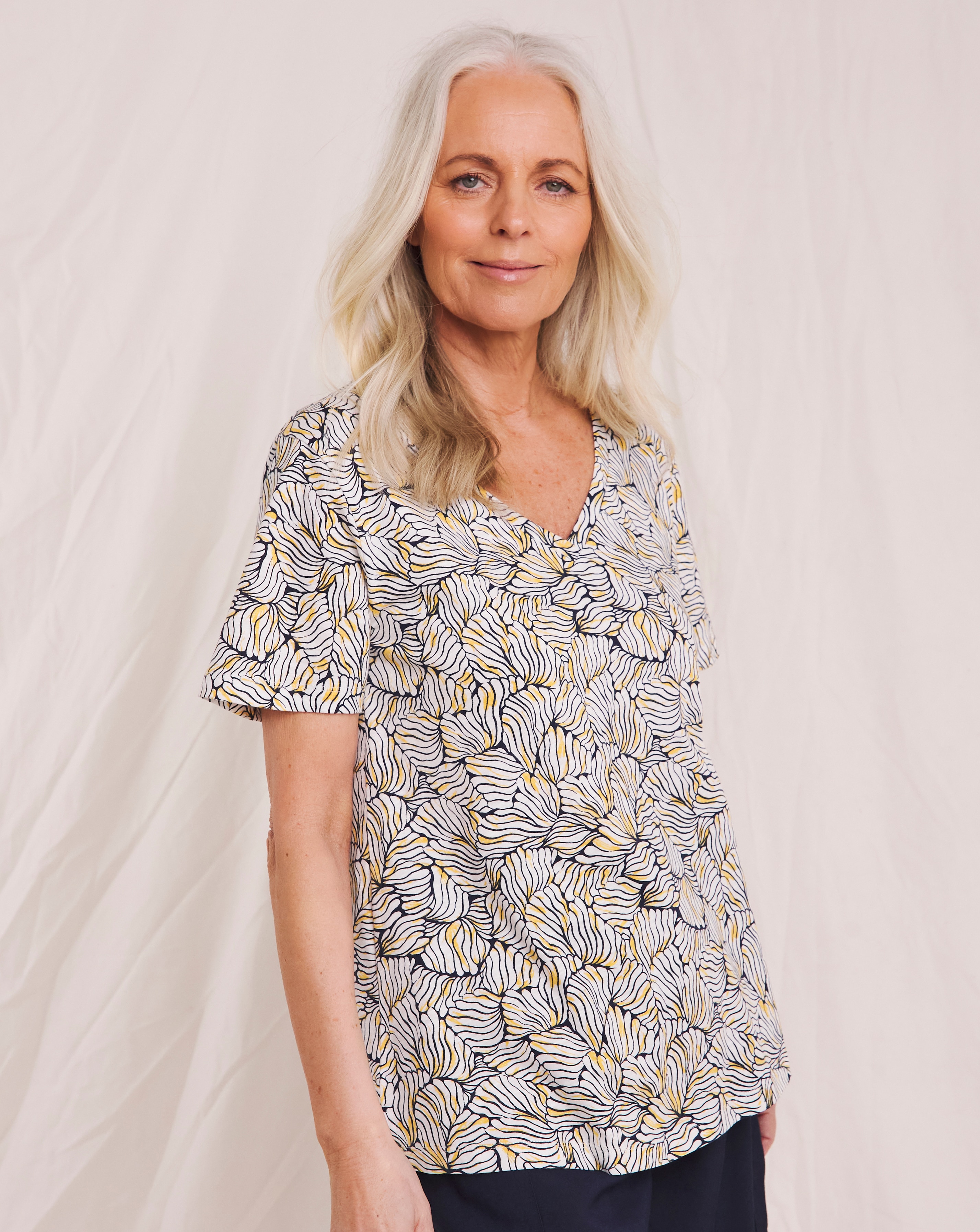 Julipa Pure Cotton V Neck T-Shirt