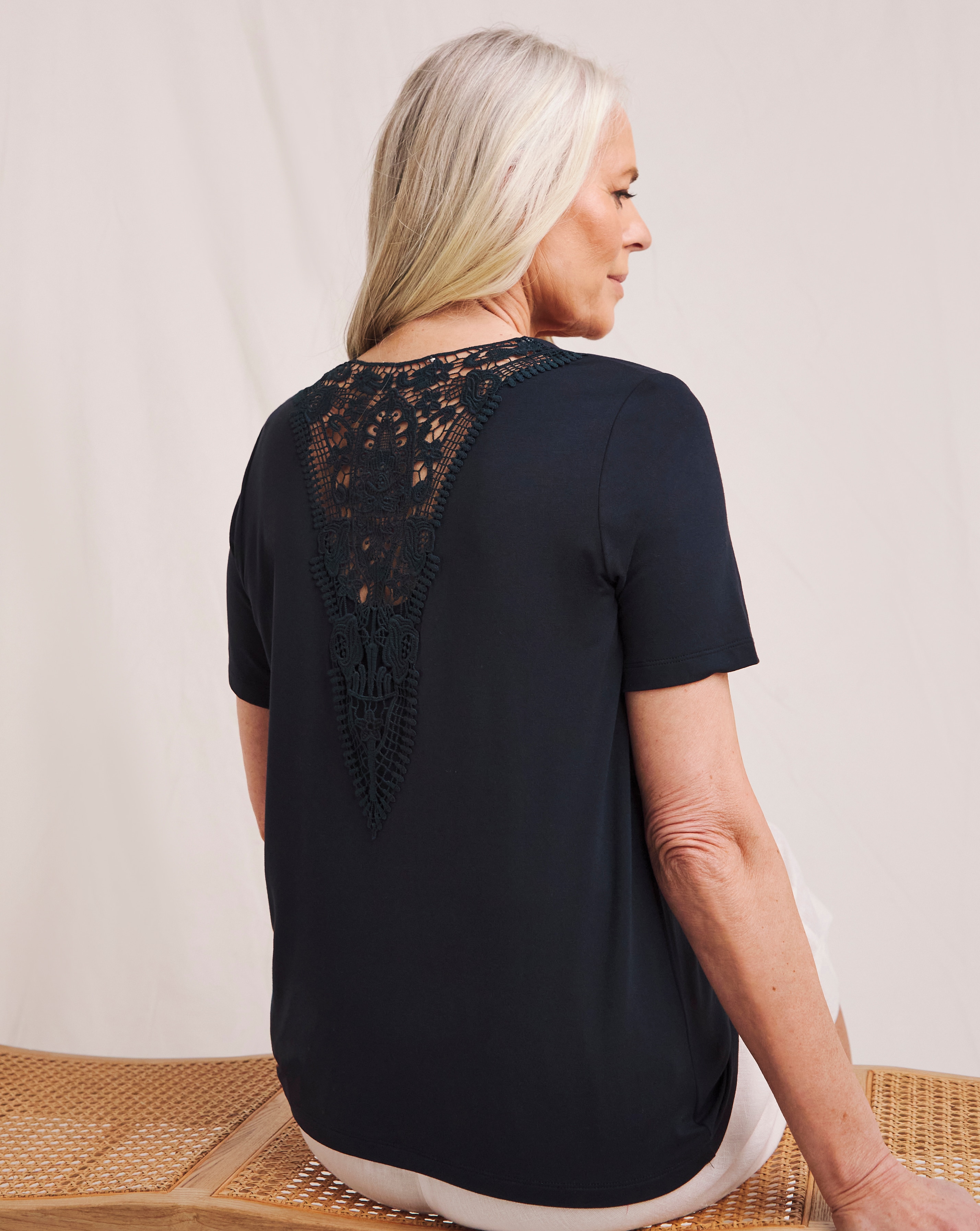 Julipa Lace Back Jersey Top
