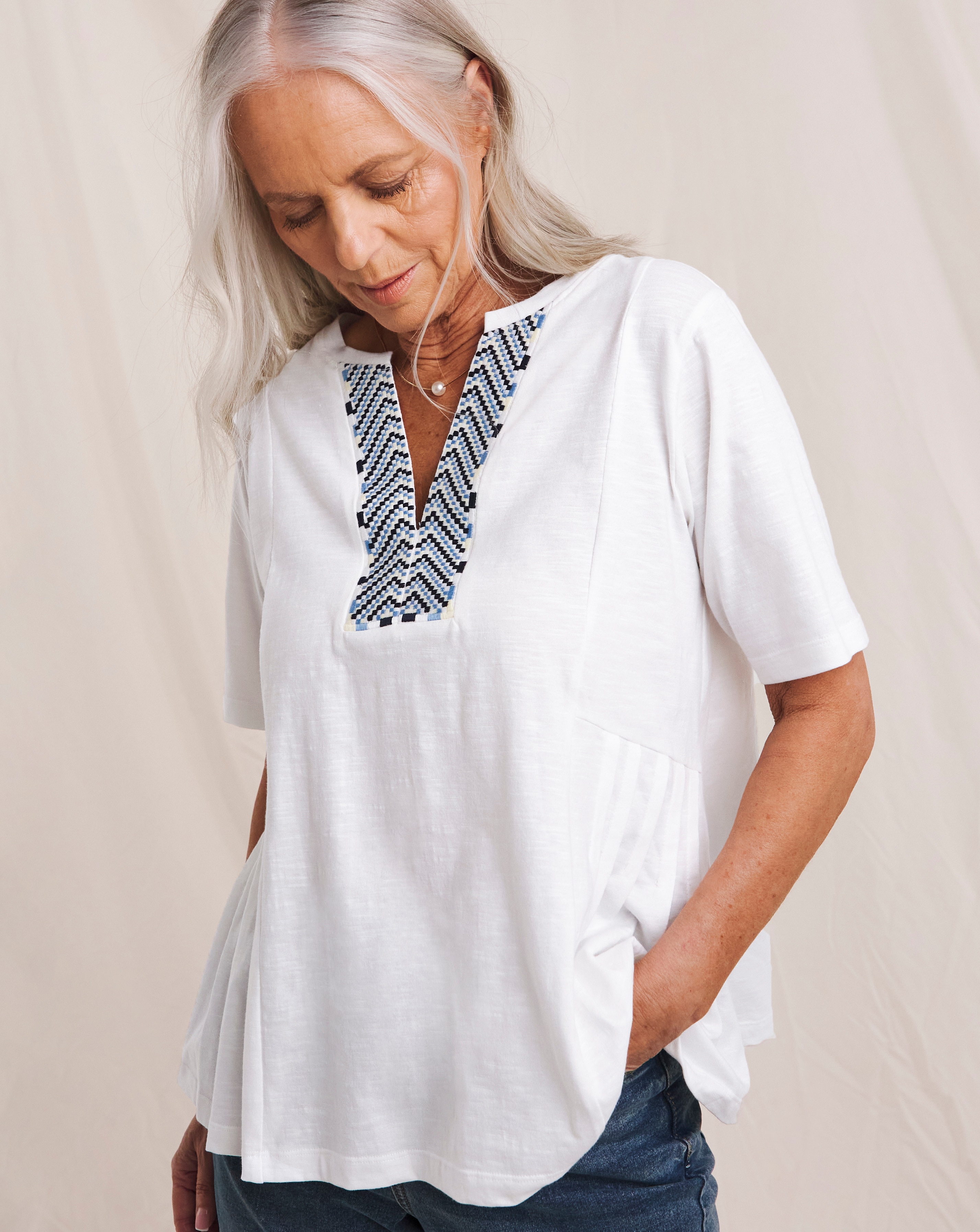 Julipa Pure Cotton Embroidered Top