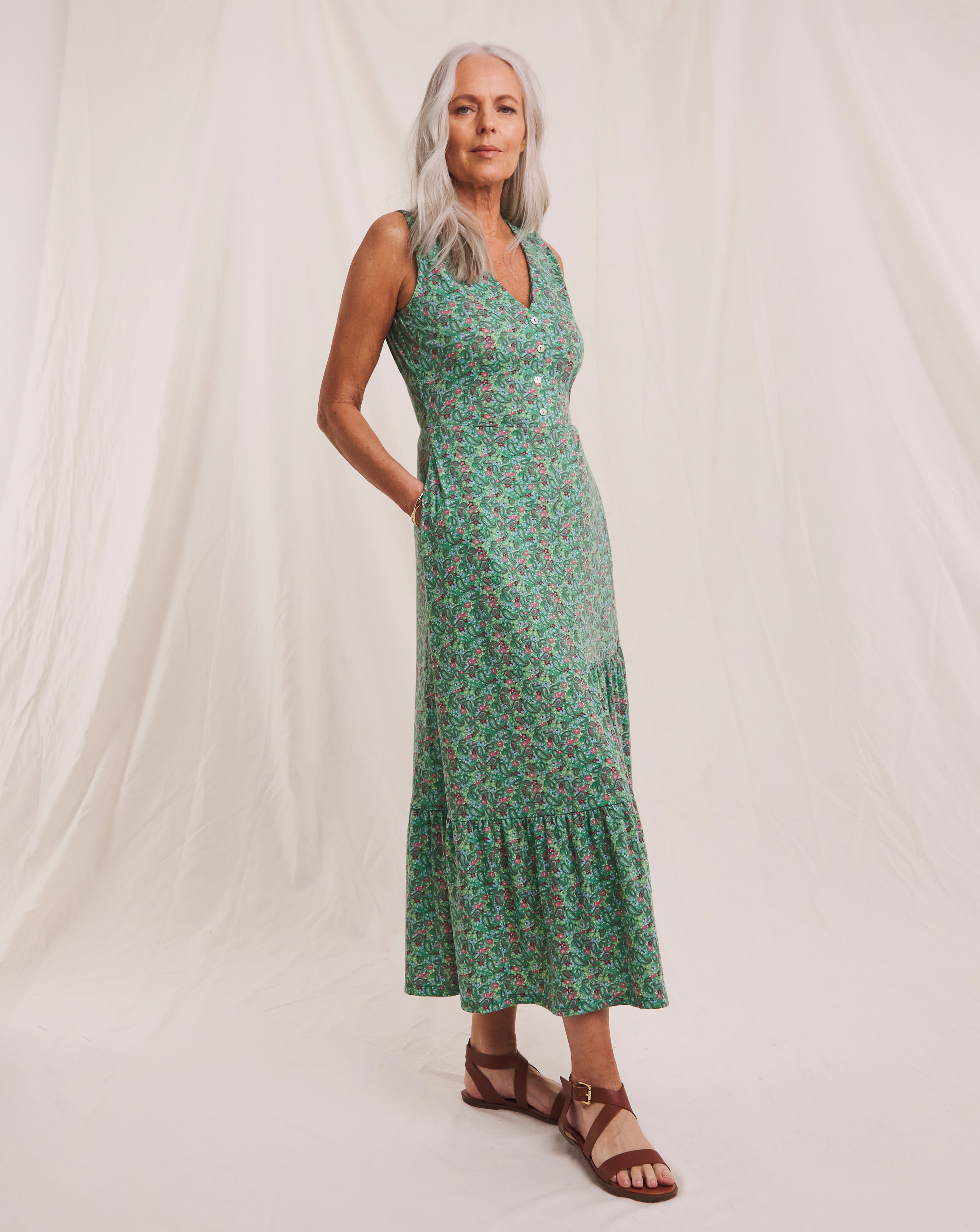 Julipa Sleeveless Jersey Midi Dress