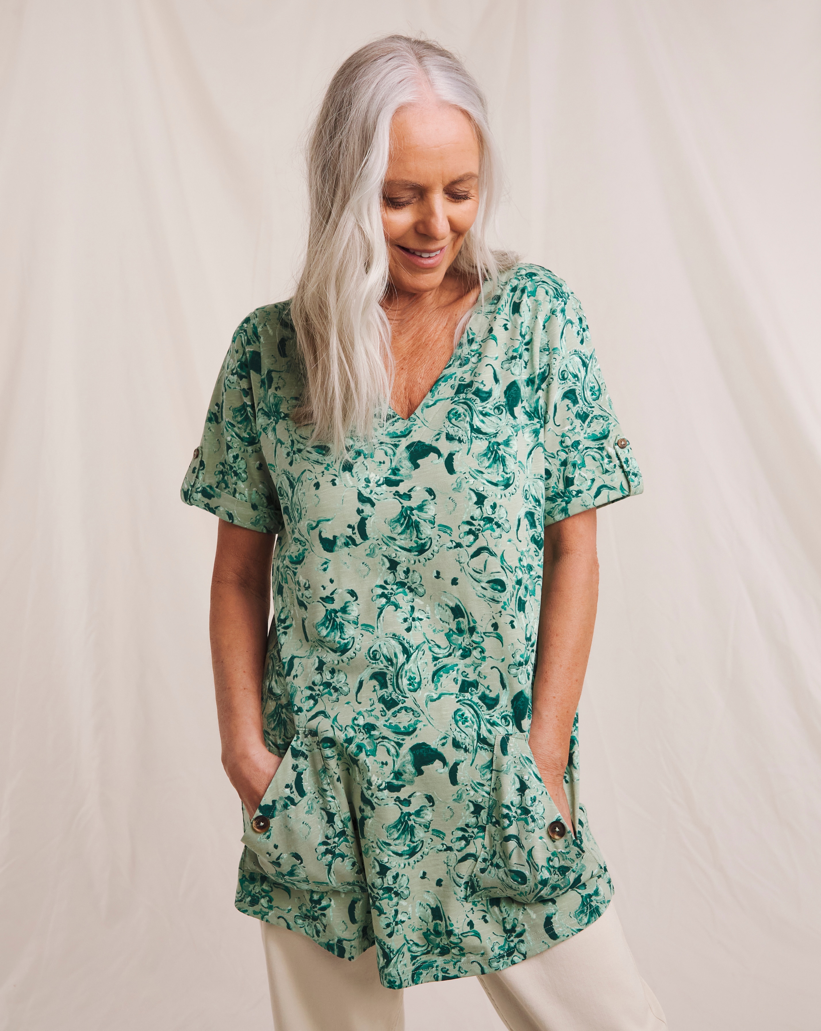 Julipa Pure Cotton Pocket Tunic