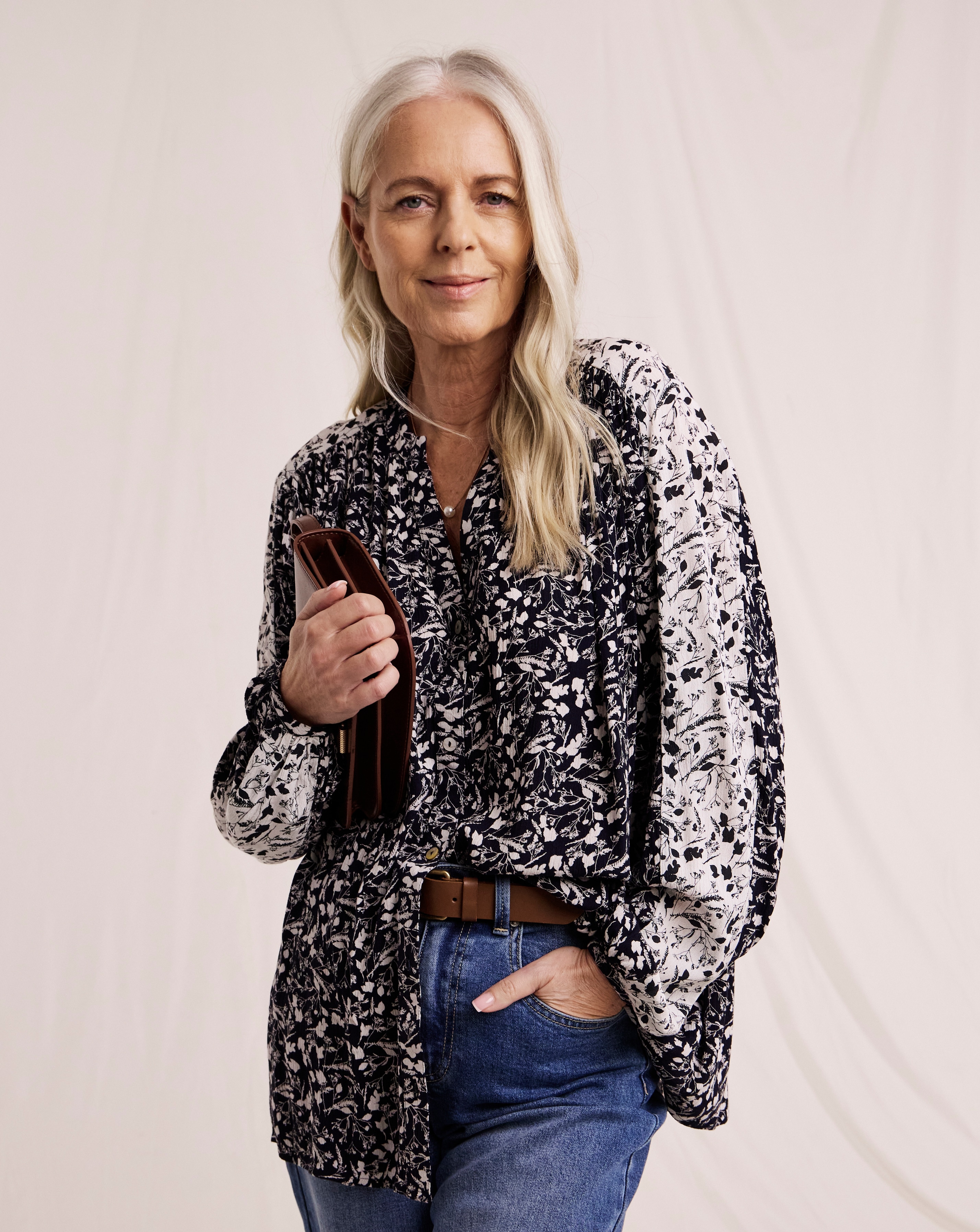 Julipa Contrast Sleeve Blouse