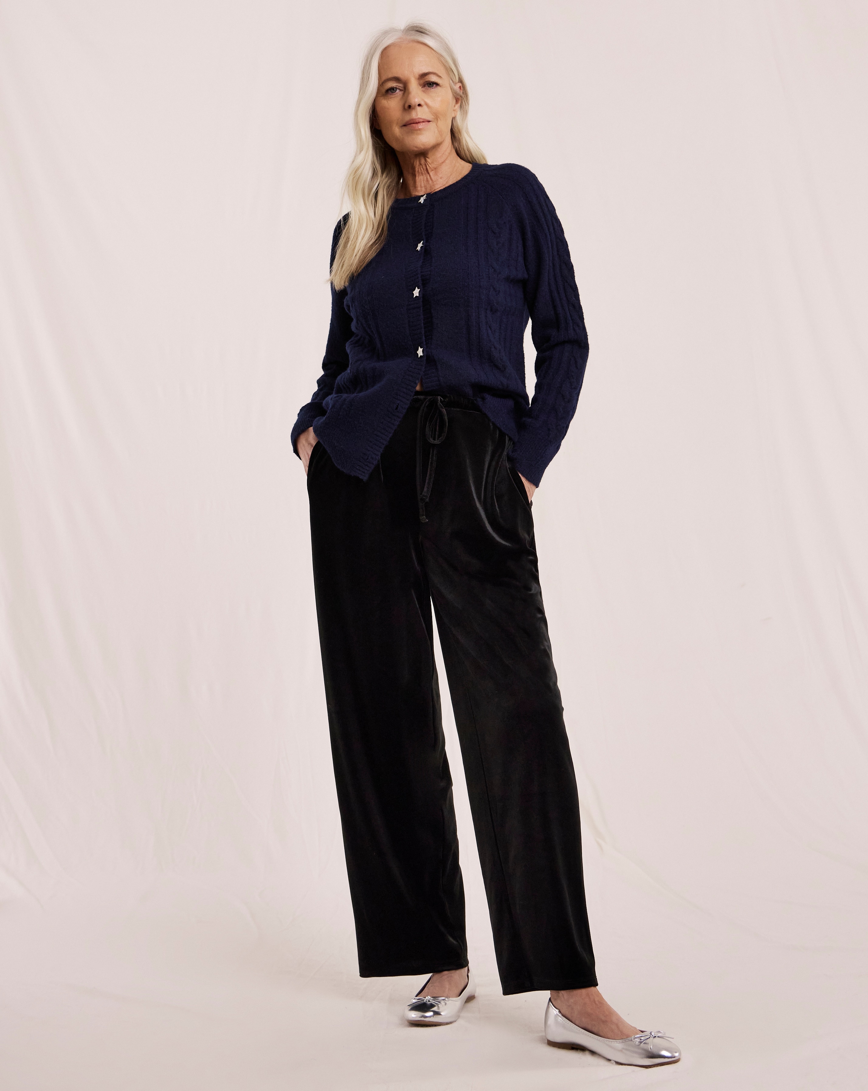 Julipa Velvet Straight Leg Trouser