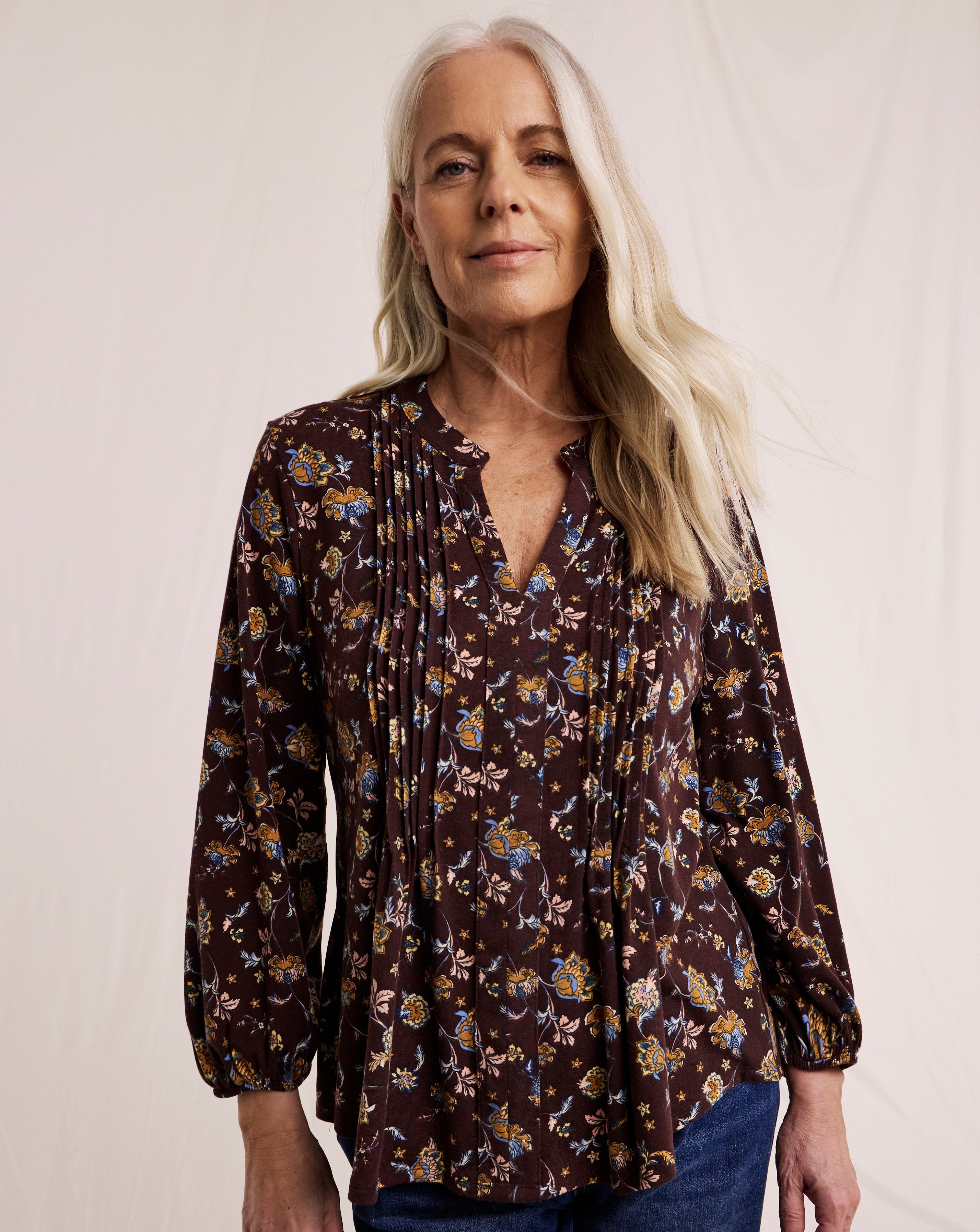 Julipa Pintuck Printed Top