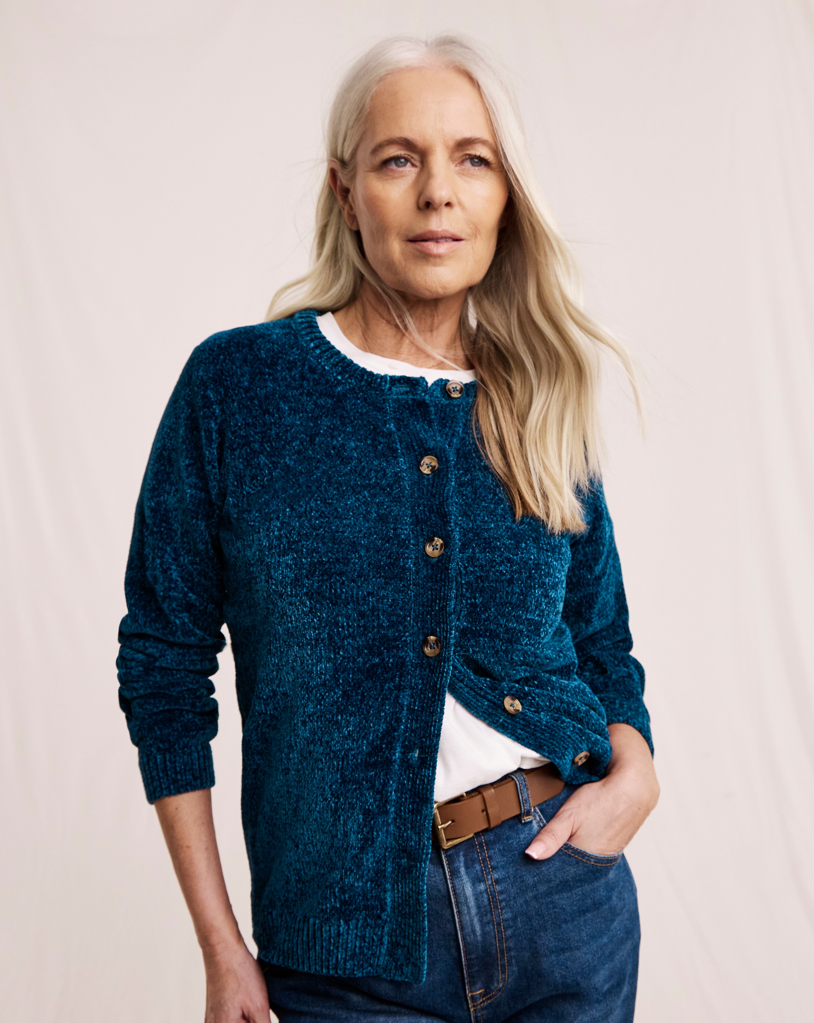 New In - Julipa Chenille Button Down Cardigan