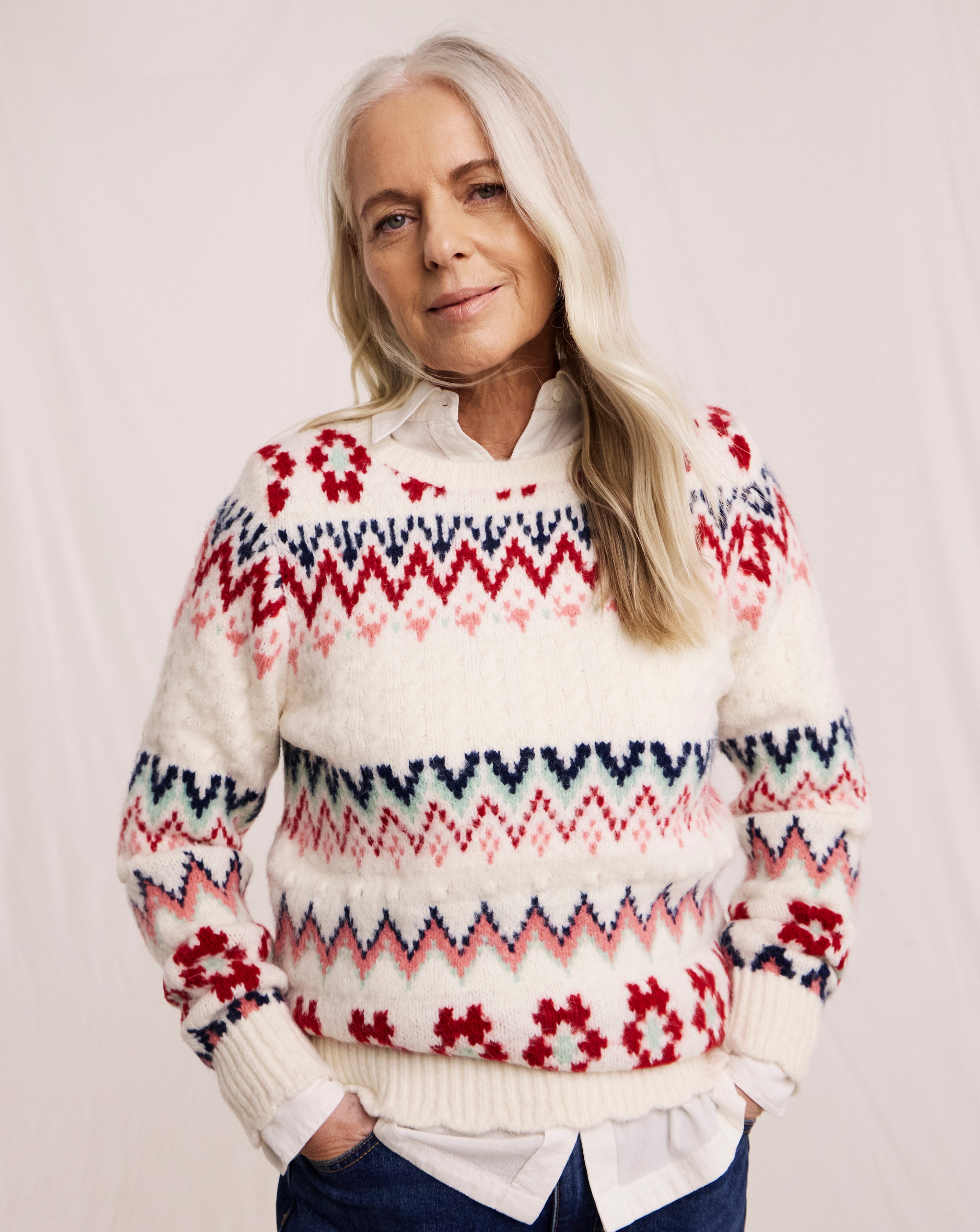 New In - Julipa Patterned Crew Neck Jumper