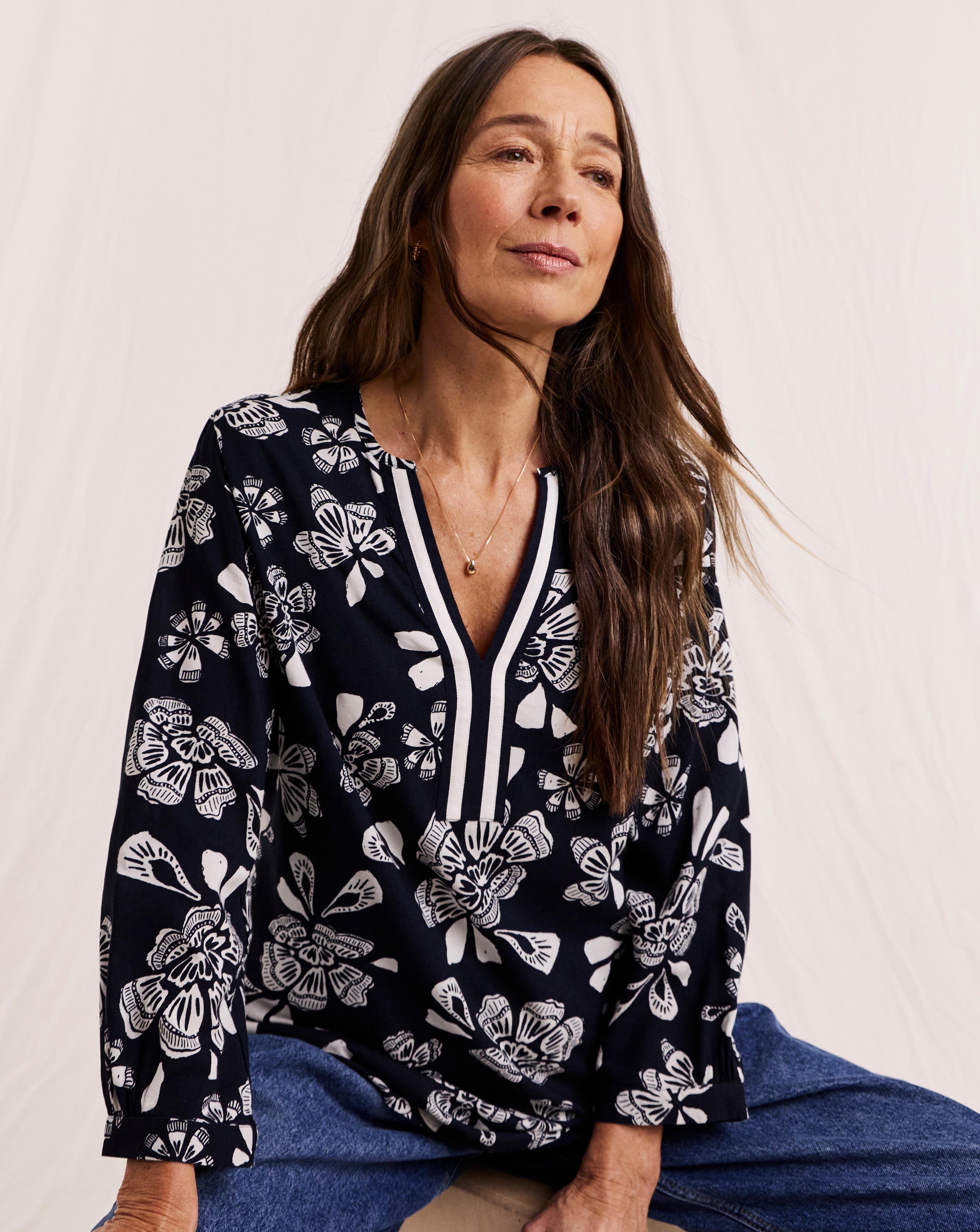 Julipa Contrast Print Blouse