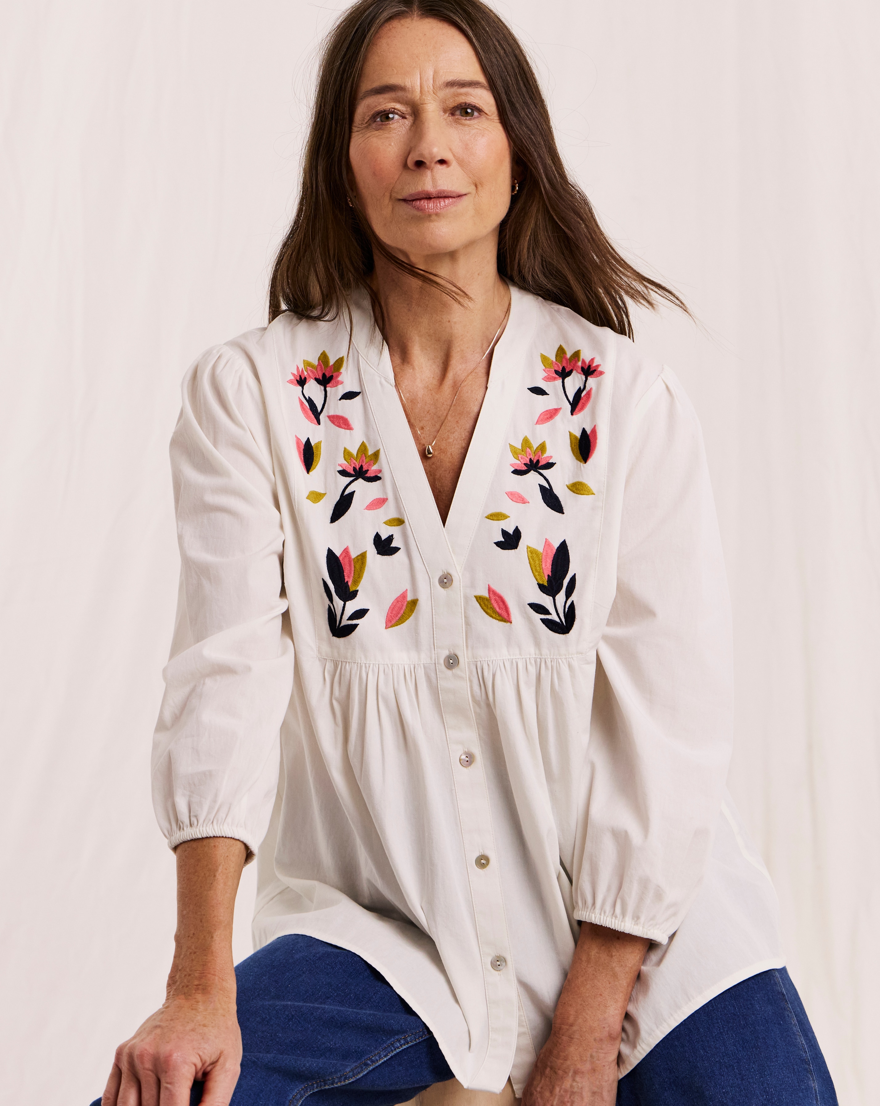 New In - Julipa Embroidered Cotton Blouse