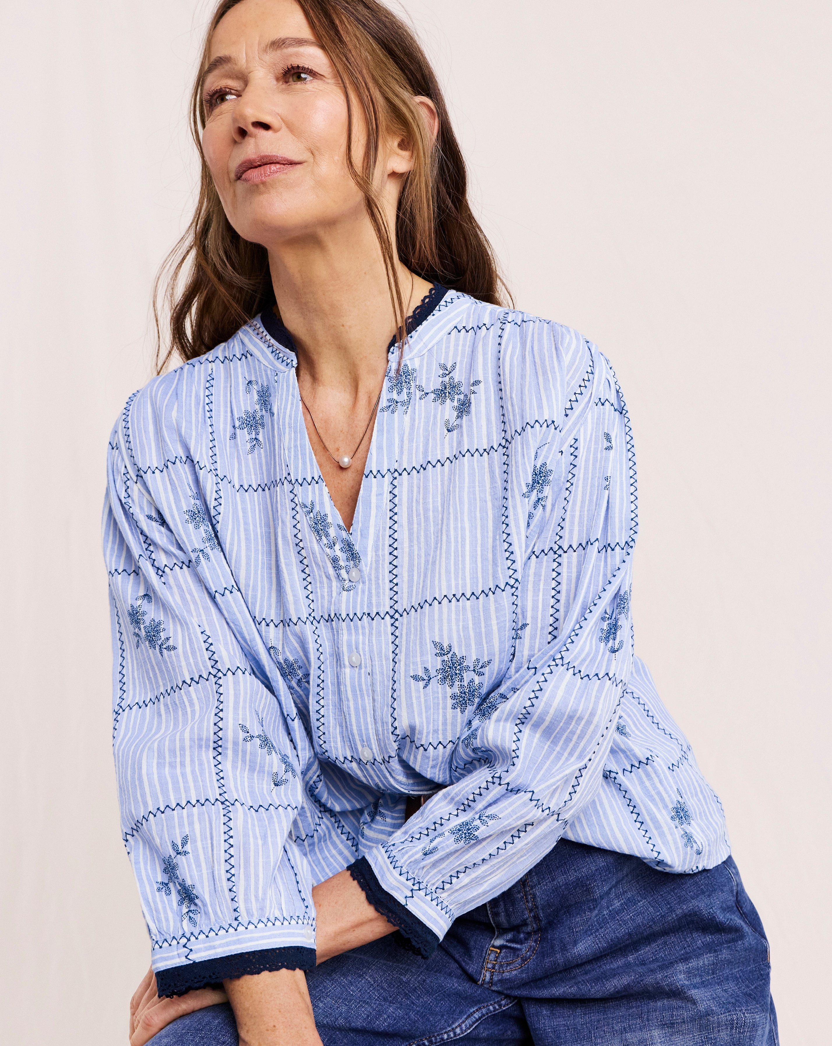 New In - Julipa Printed Stripe Blouse