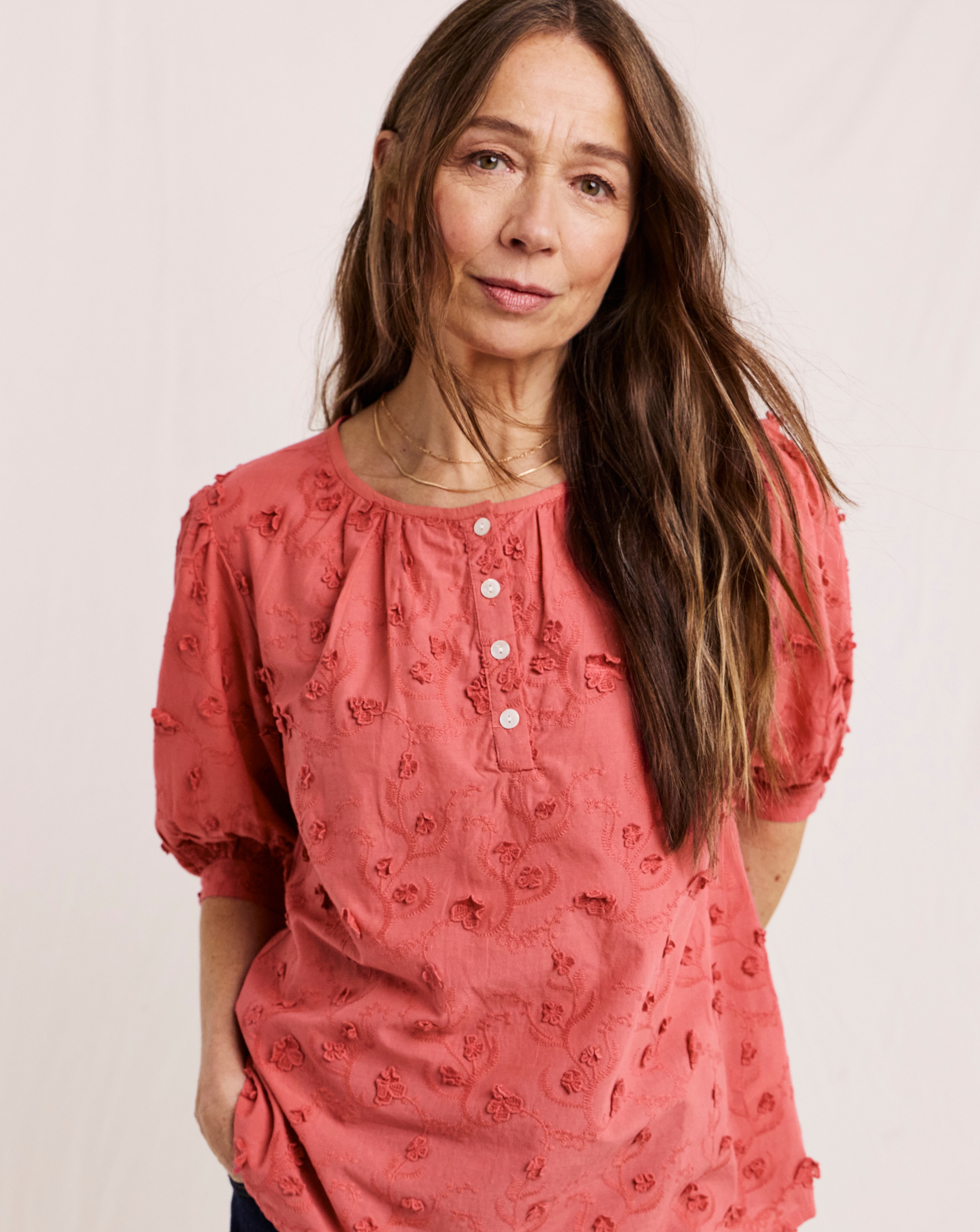 New In - Julipa Textured Floral Blouse