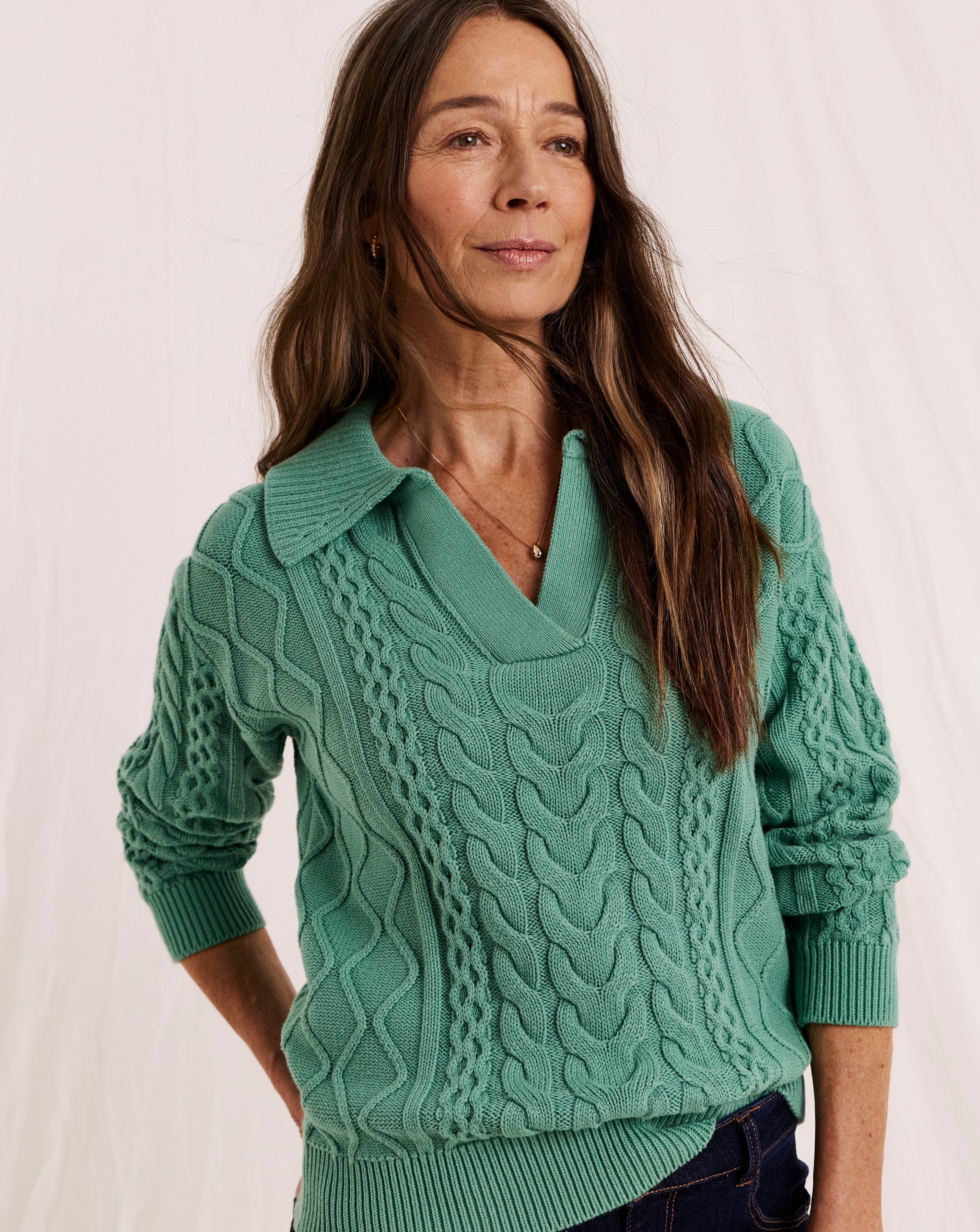 New In - Julipa Cotton Cable Jumper