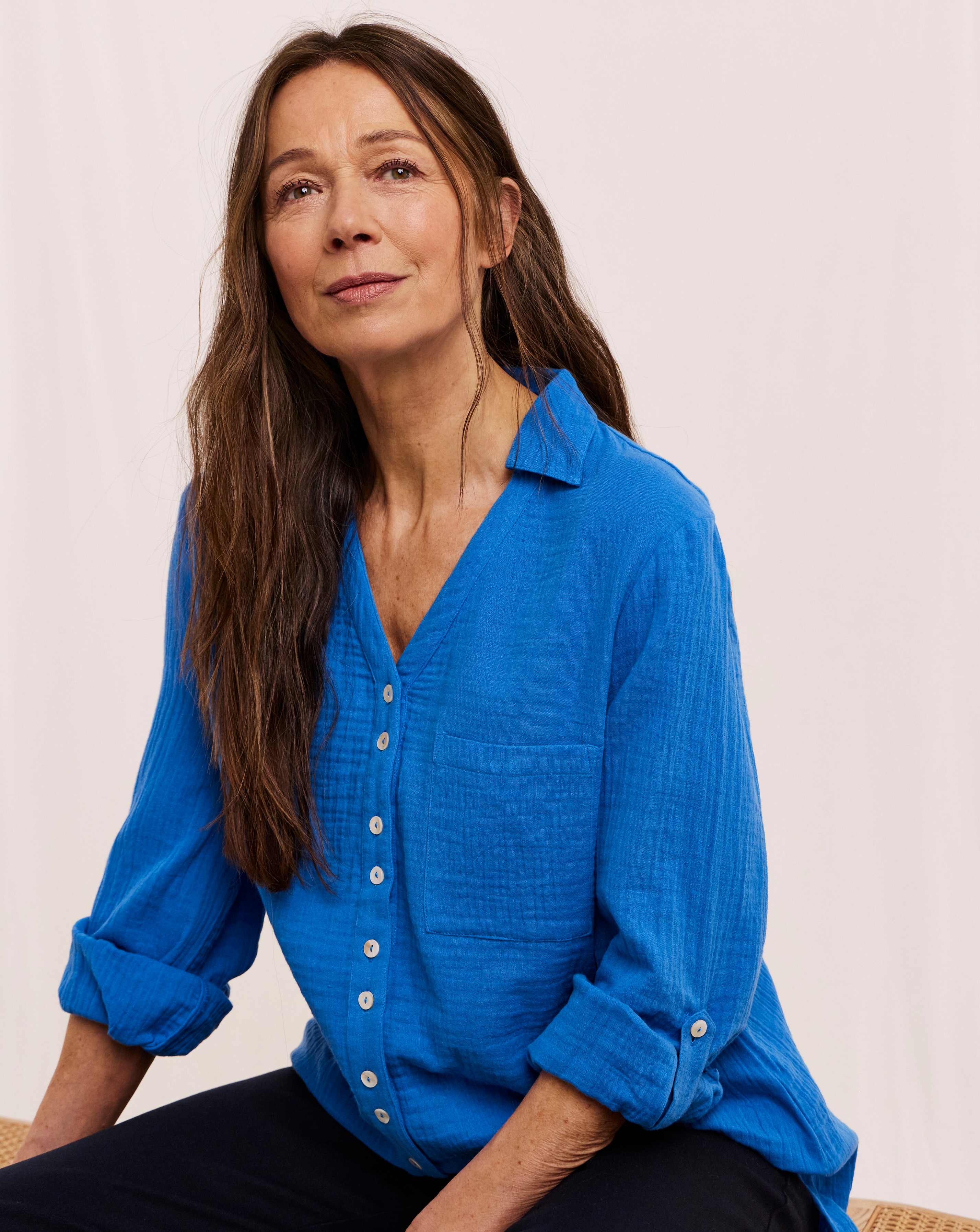 New In - Julipa Longline Double Cloth Shirt