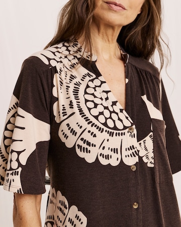 Julipa Button Down Jersey Midi Dress