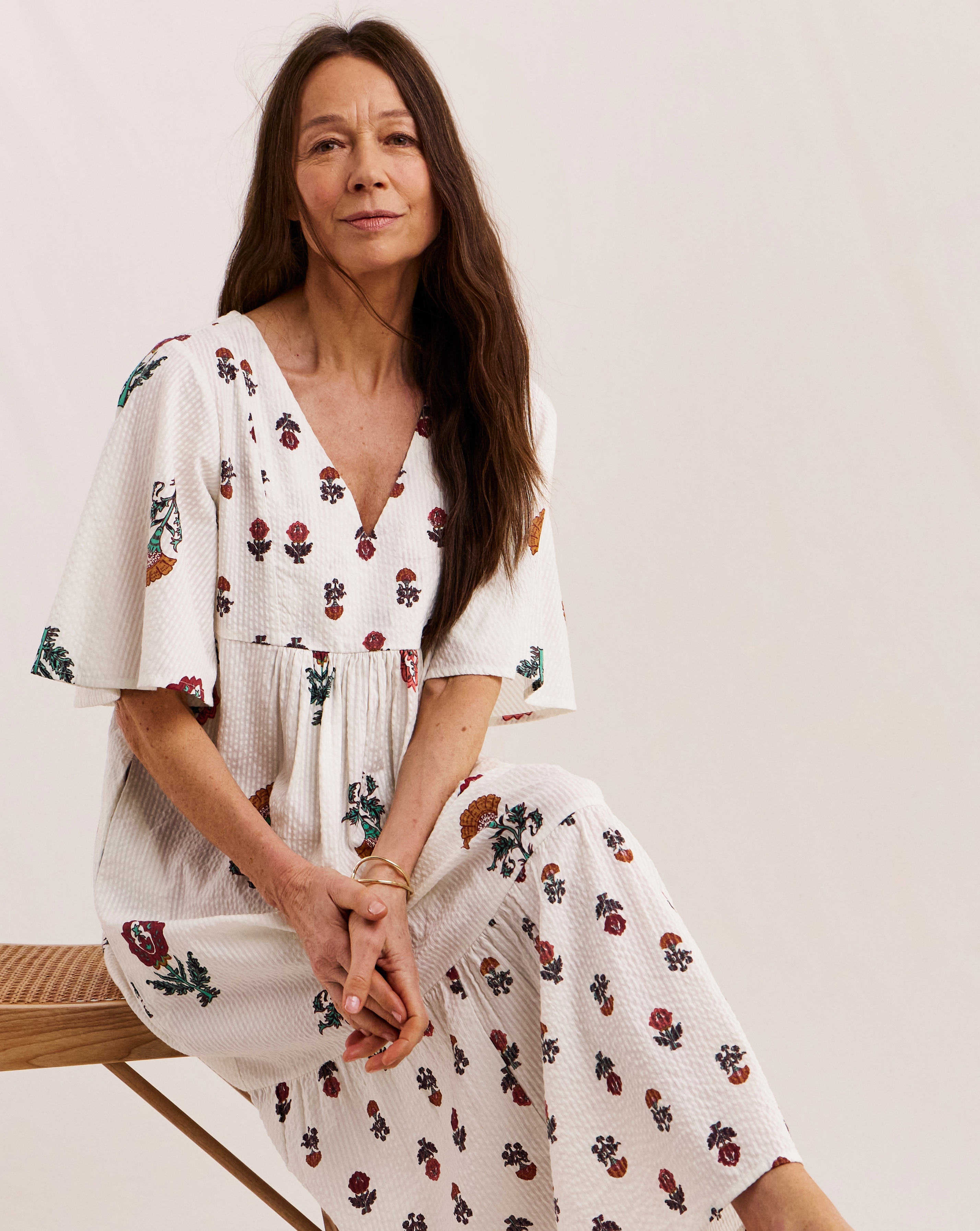 New In - Julipa Textured Printed Midi Dress