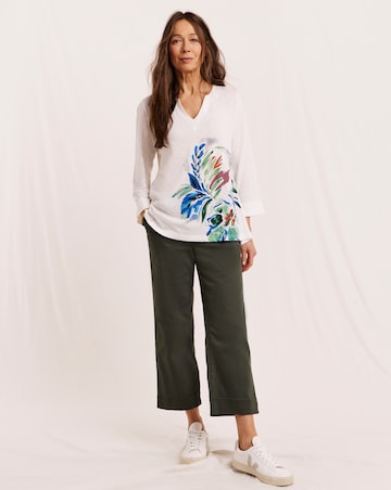 Julipa Printed Linen Jersey Top